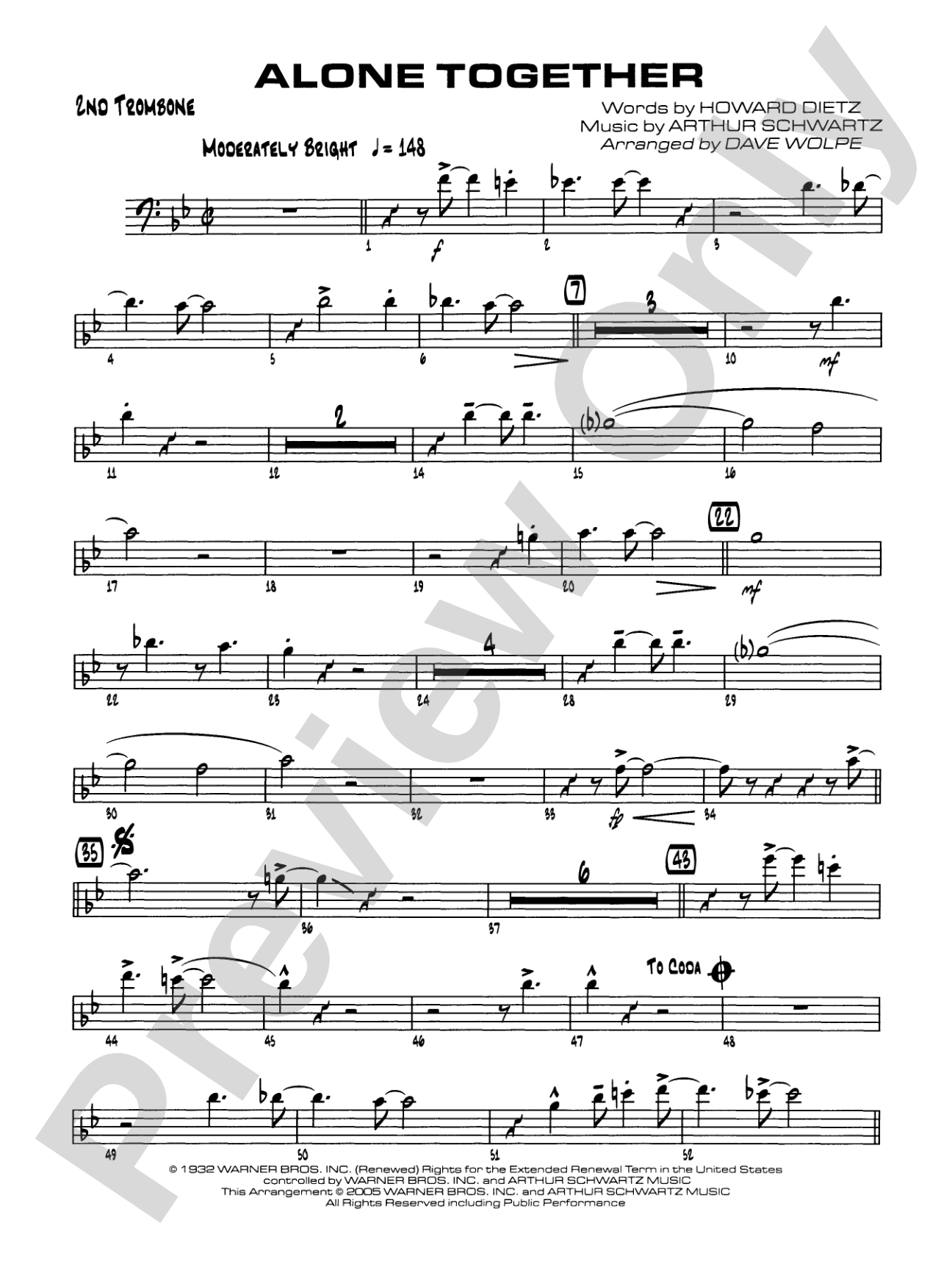 Alone Together: 2nd Trombone