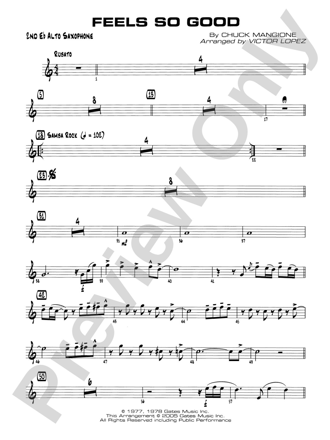 Feels So Good: 2nd E-flat Alto Saxophone