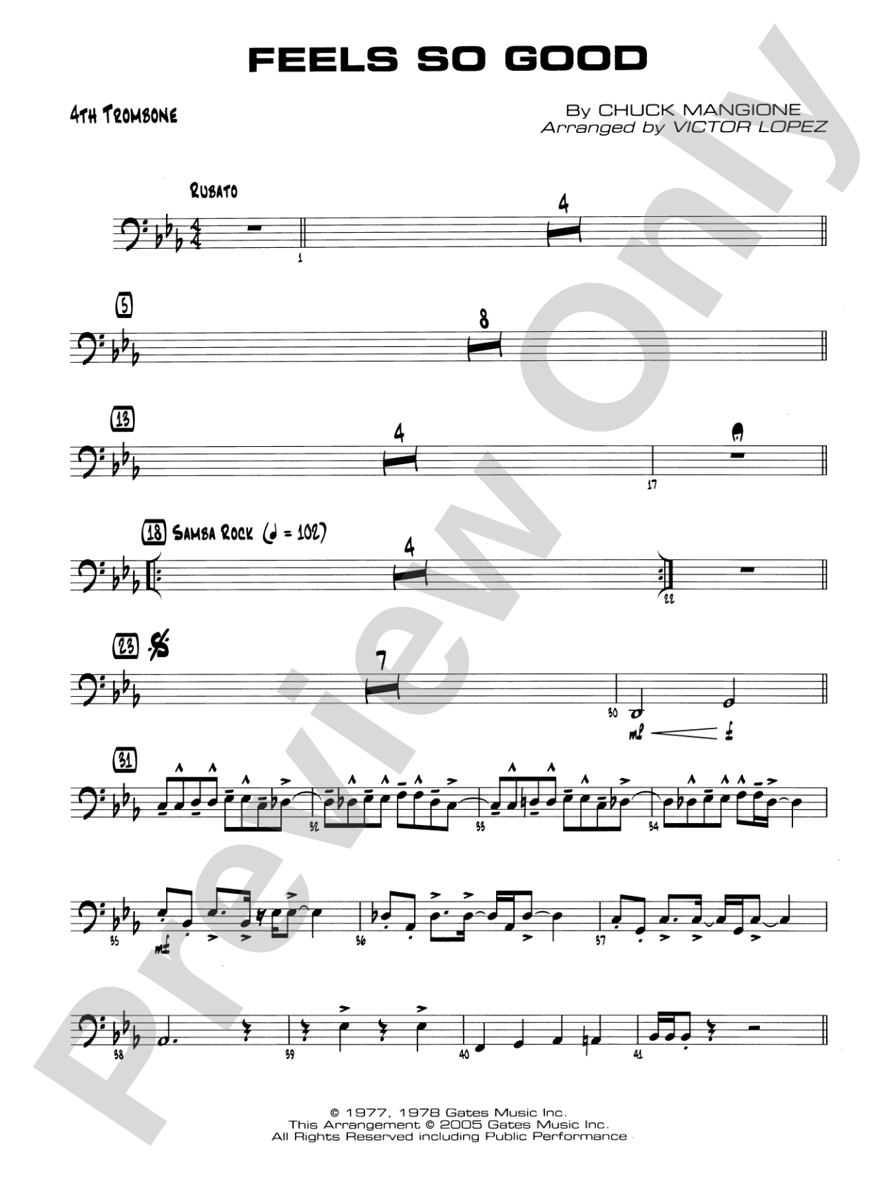 Feels So Good: 4th Trombone