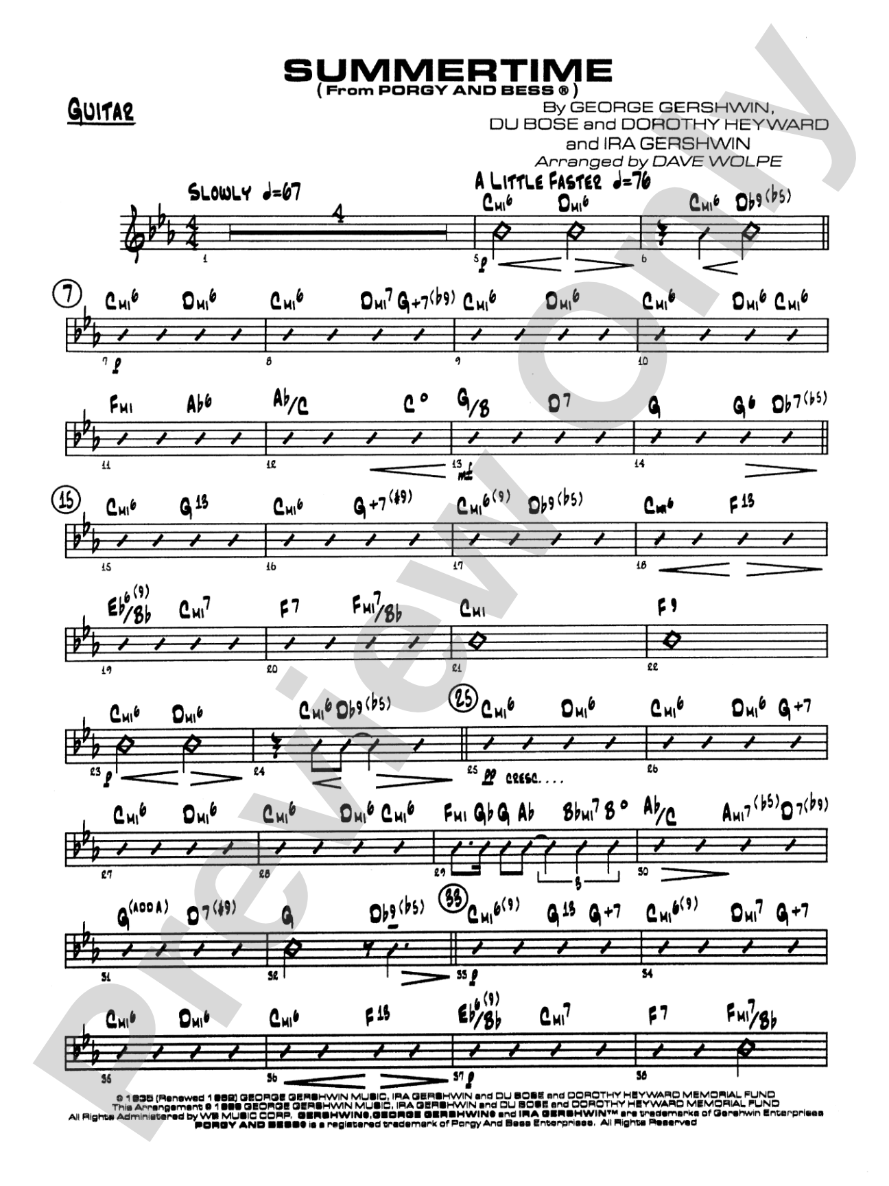 Summertime: Guitar