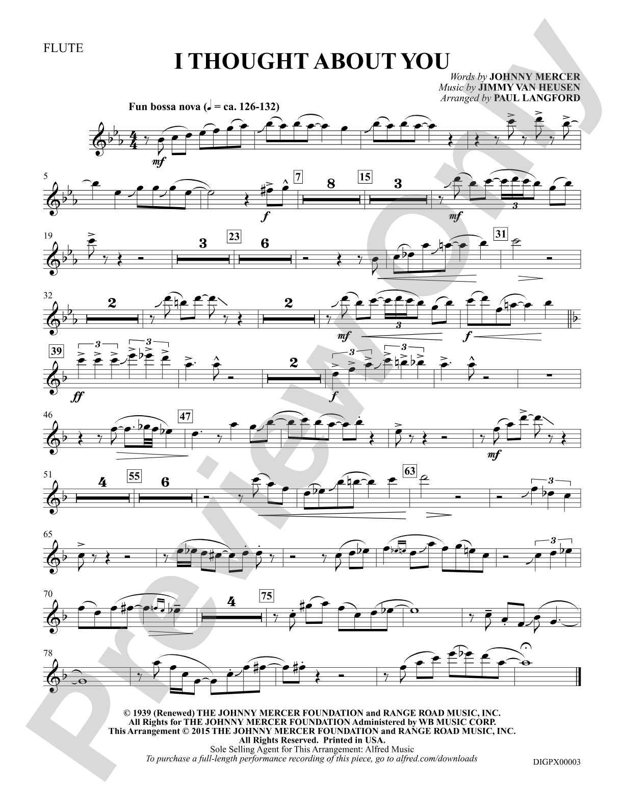 I Thought About You: Flute: Choral Octavo Digital SoundPax