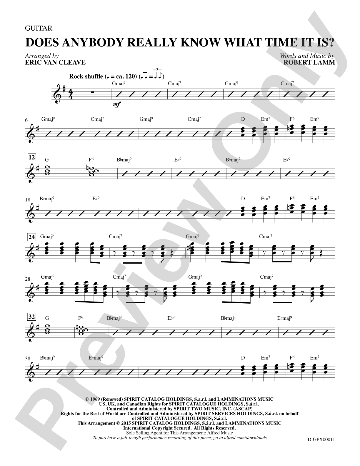 Does Anybody Really Know What Time It Is?: Guitar: Choral Octavo Digital SoundPax