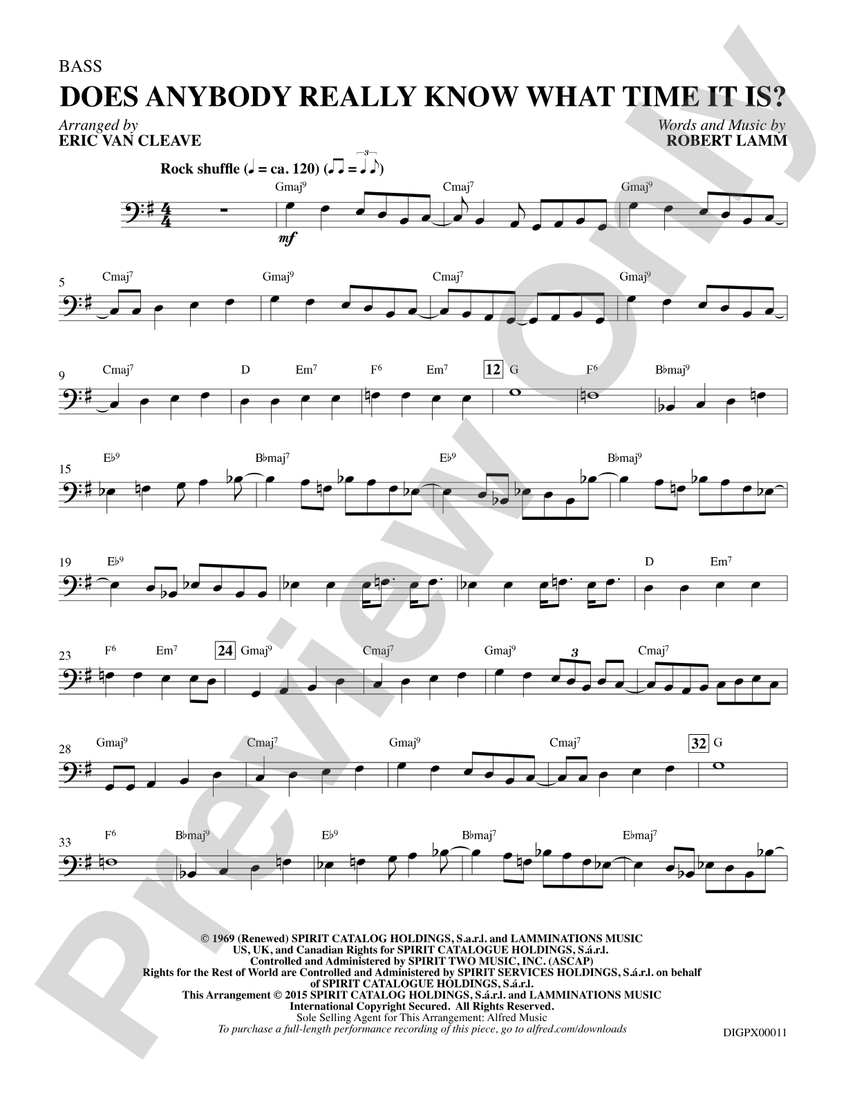 Does Anybody Really Know What Time It Is?: Bass: Choral Octavo Digital SoundPax