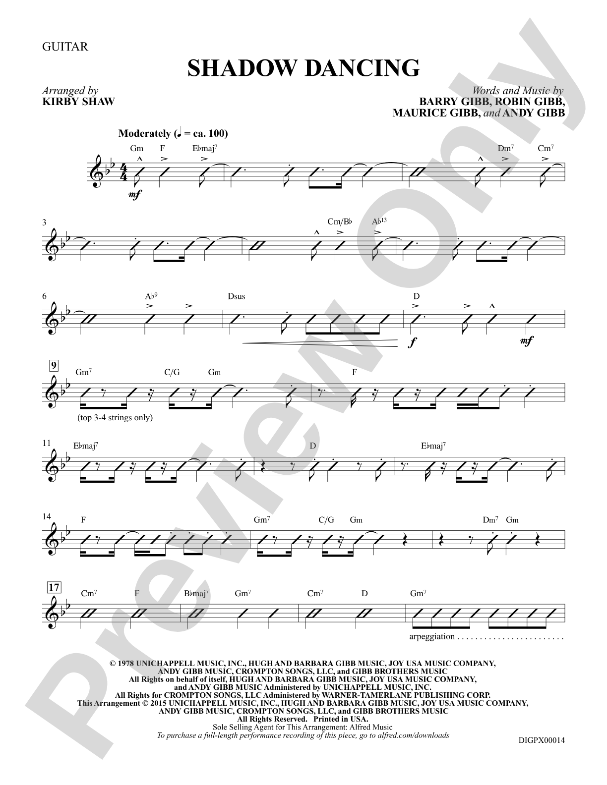 Shadow Dancing: Guitar: Choral Octavo Digital SoundPax