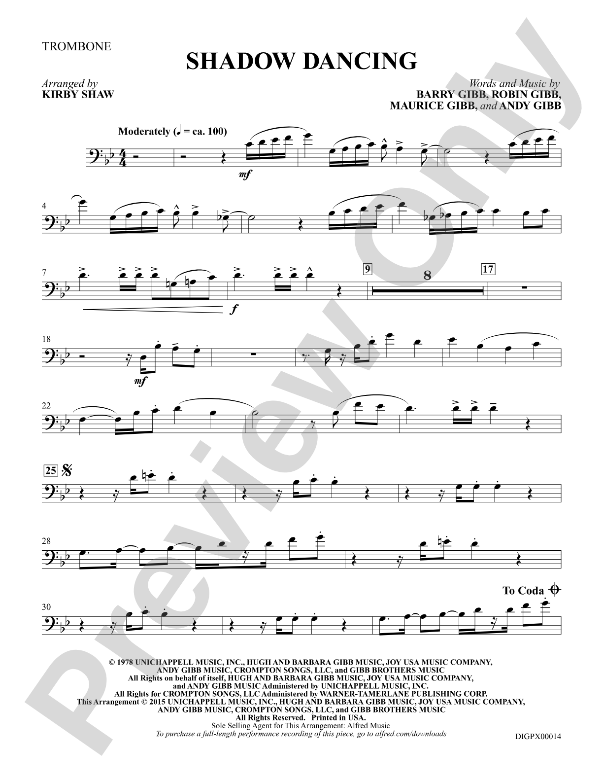Shadow Dancing: Trombone: Choral Octavo Digital SoundPax