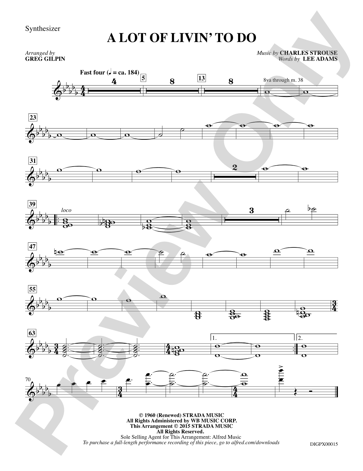 A Lot of Livin' To Do: Choral Octavo Digital SoundPax