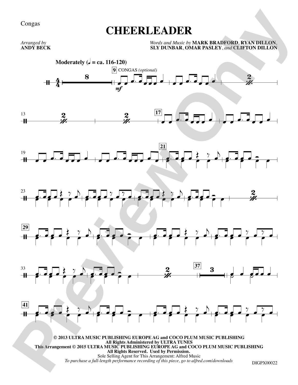 Cheerleader: Conga: Choral Octavo Digital SoundPax