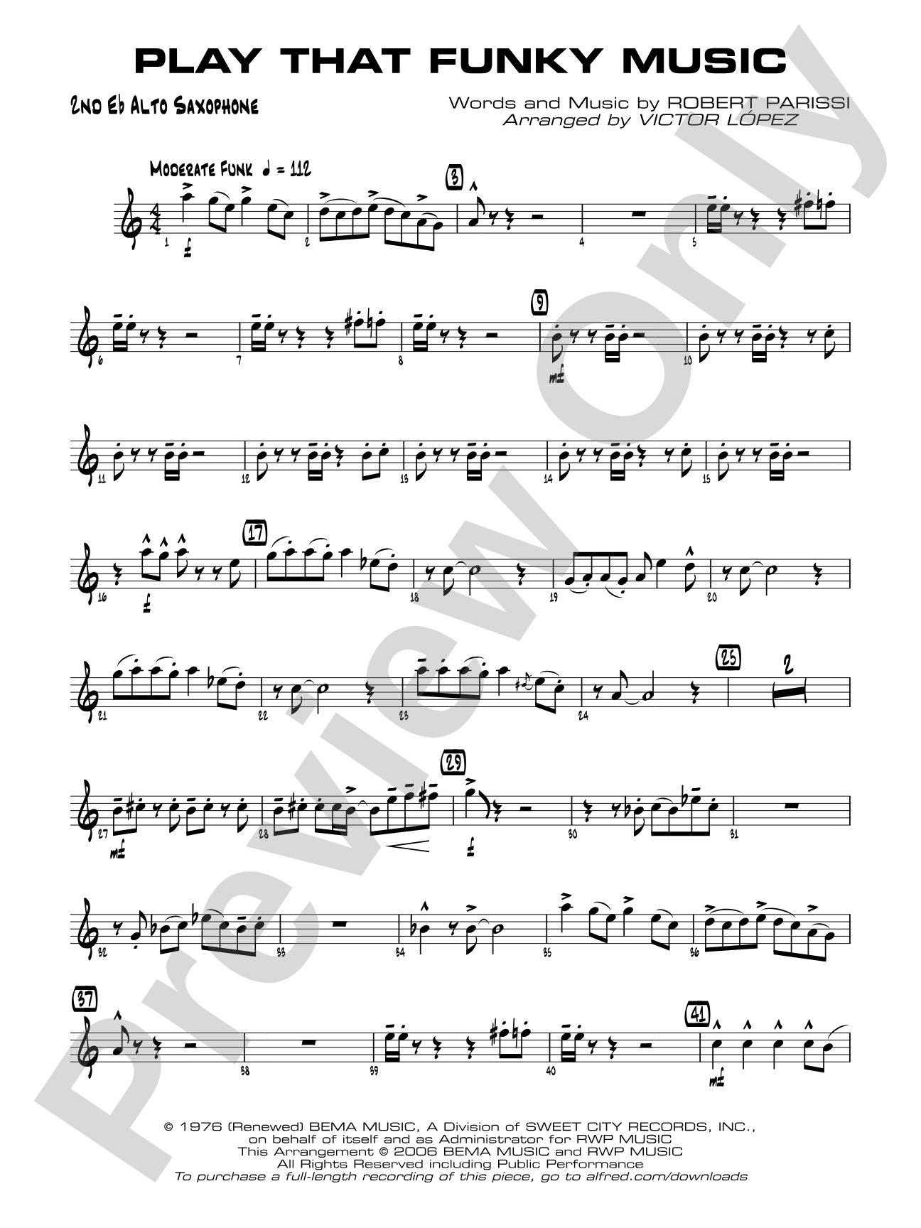 Play That Funky Music: 2nd E-flat Alto Saxophone