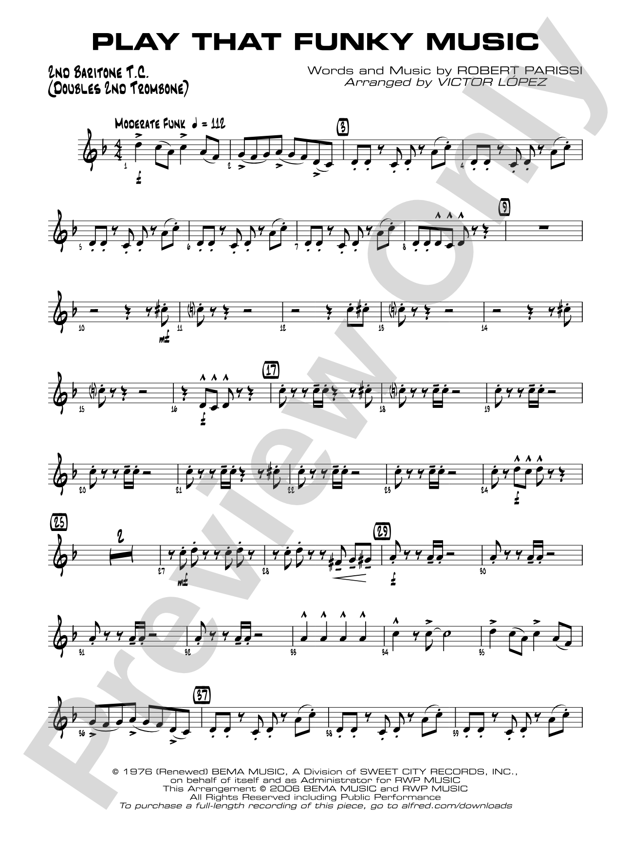 Play That Funky Music: 2nd Baritone T.C.