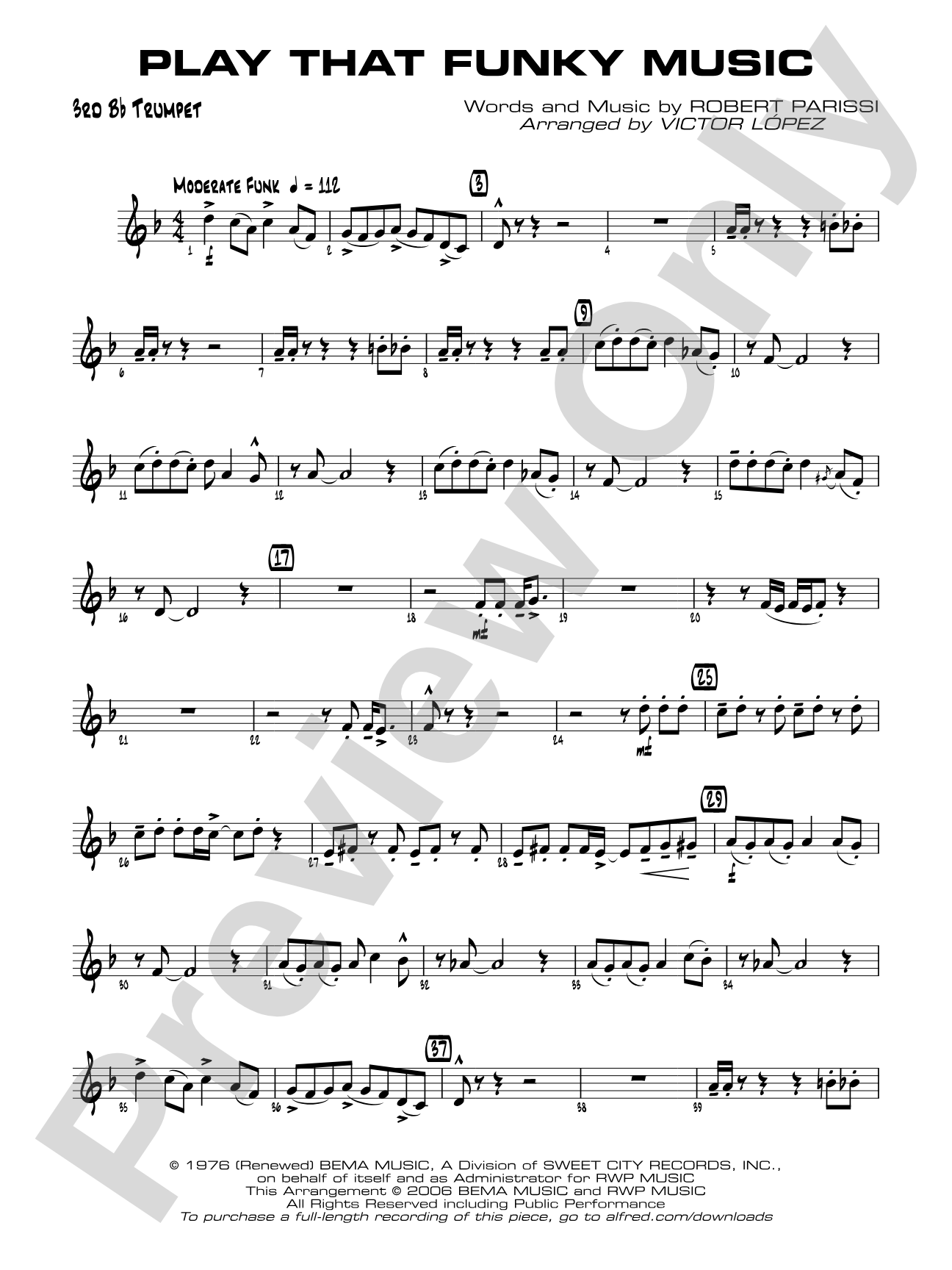 Play That Funky Music: 3rd B-flat Trumpet