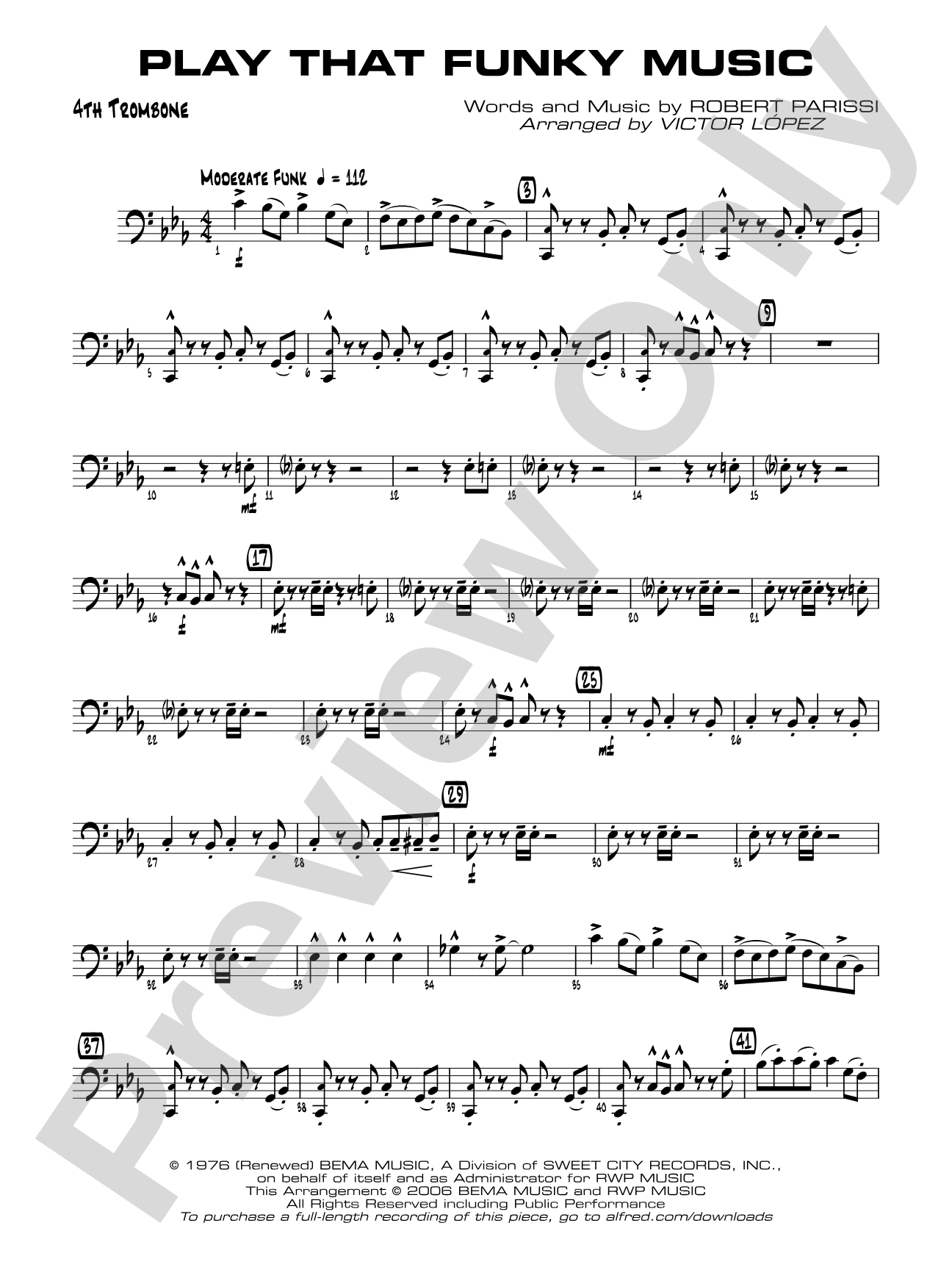 Play That Funky Music: 4th Trombone