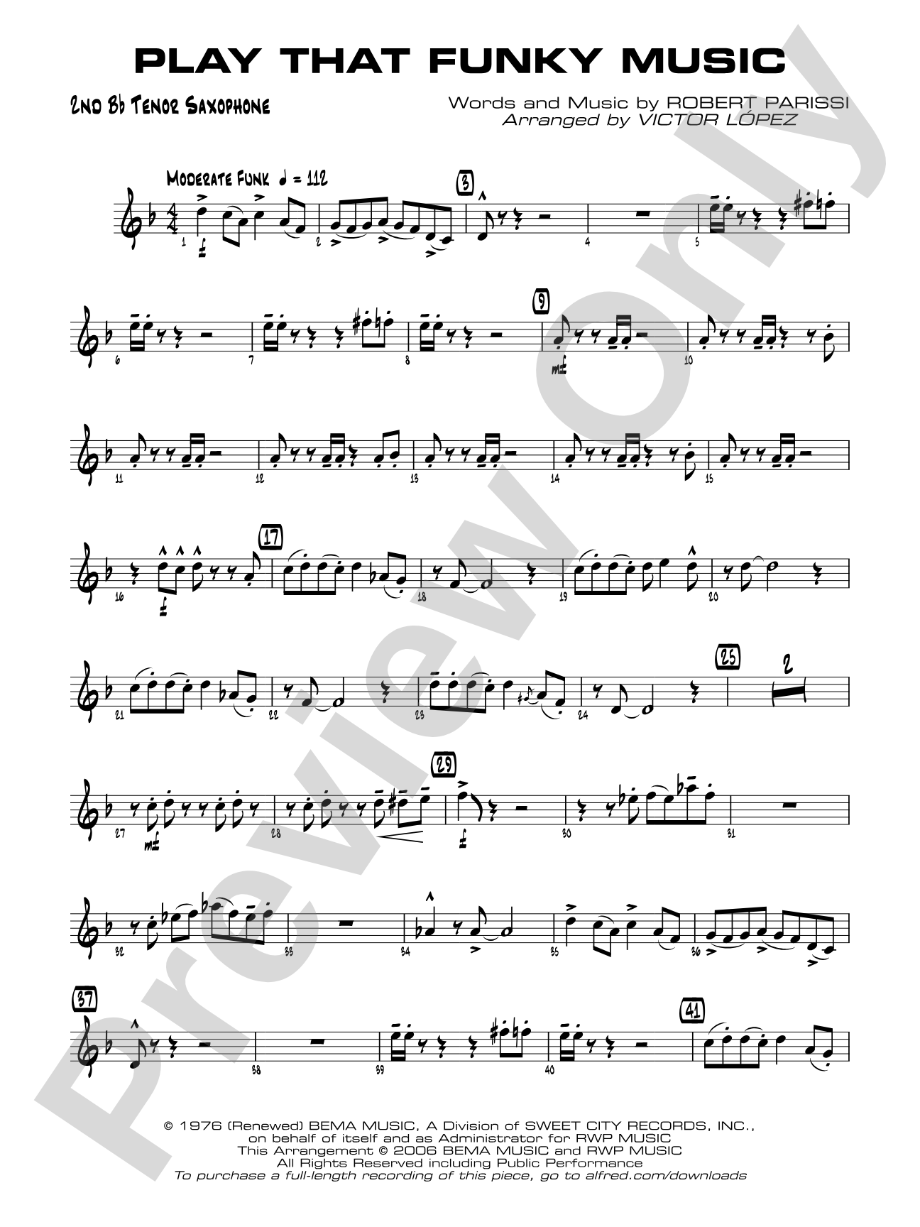 Play That Funky Music: 2nd B-flat Tenor Saxophone