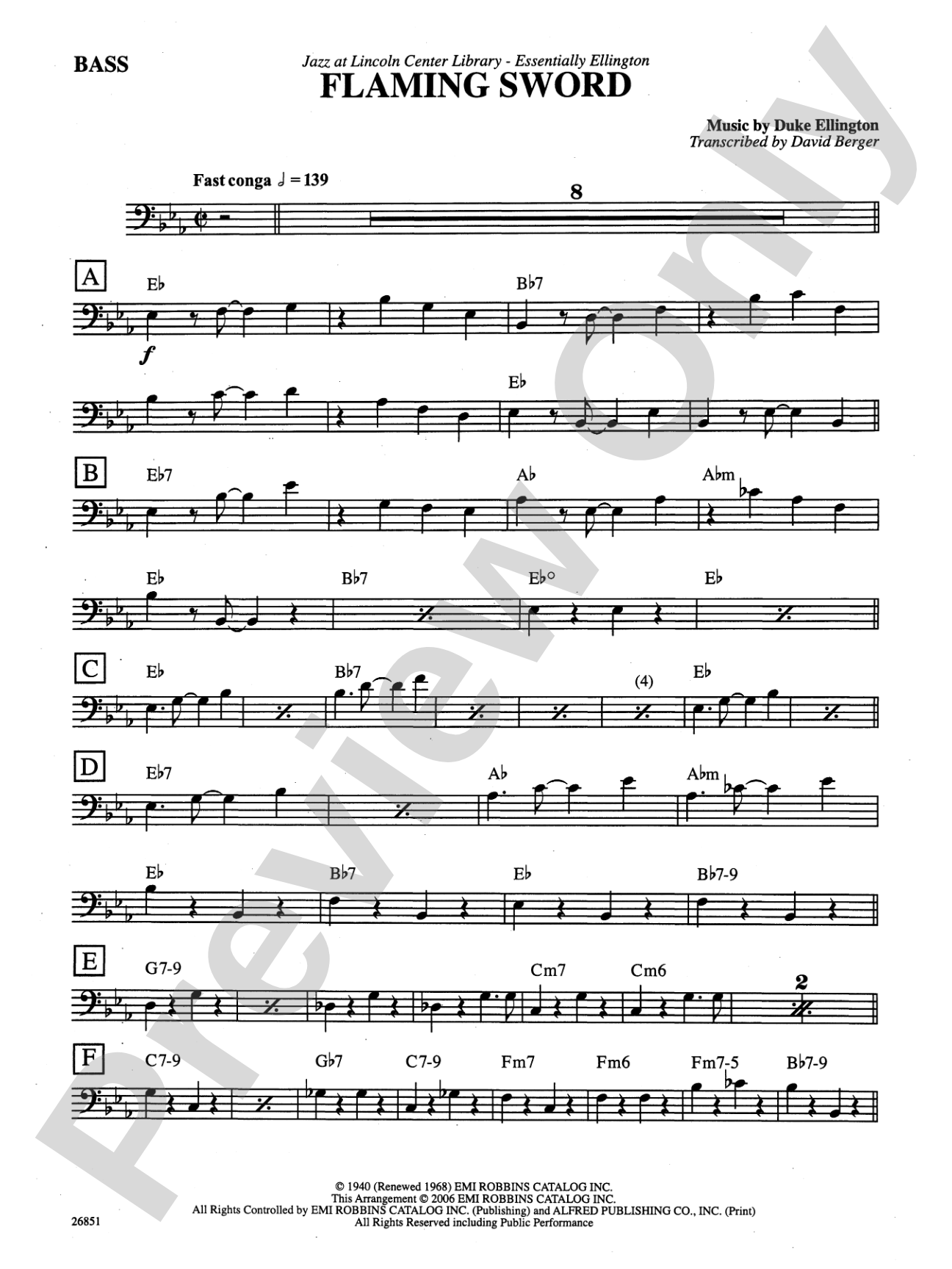Flaming Sword: String Bass