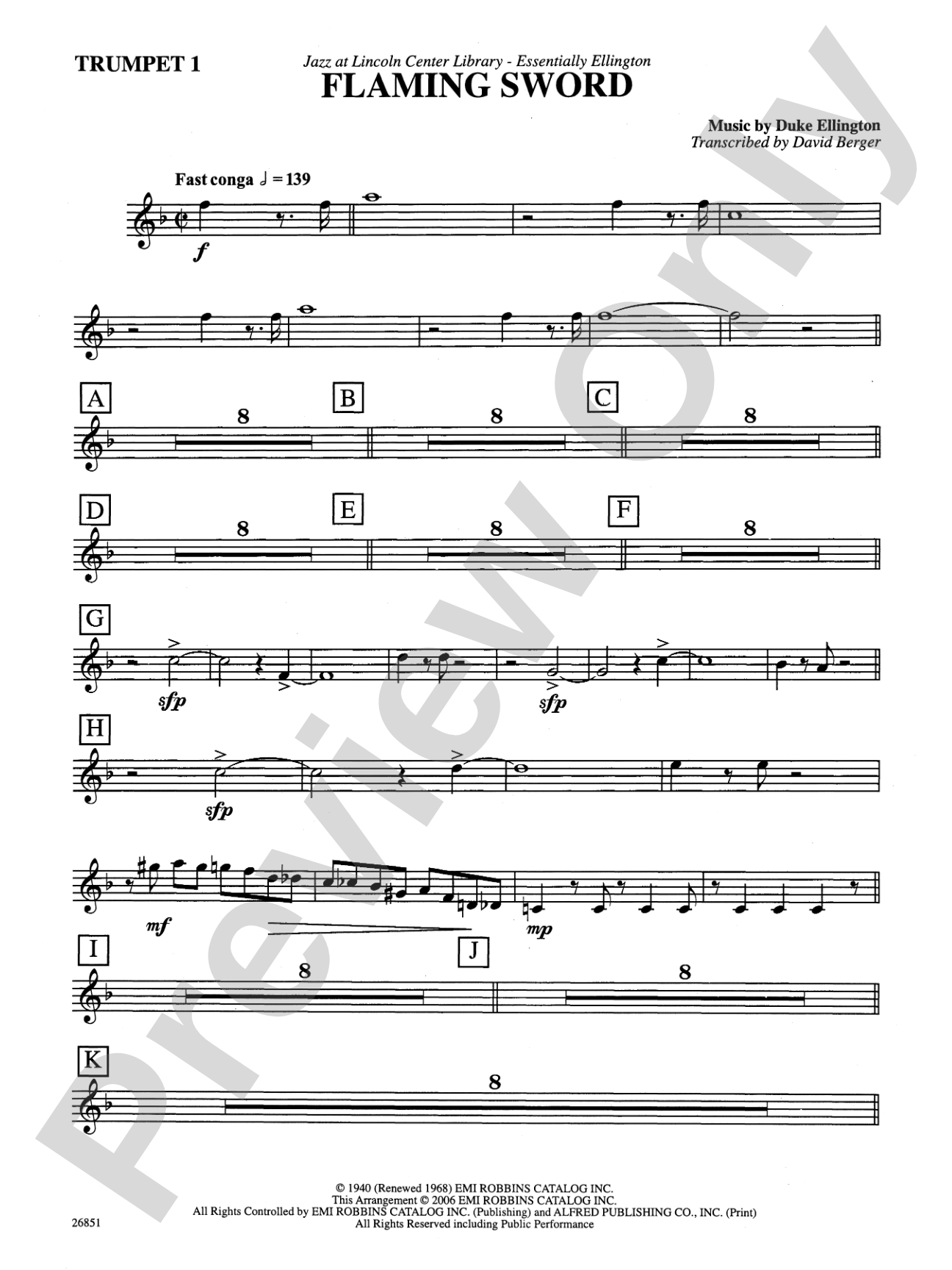Flaming Sword: 1st B-flat Trumpet
