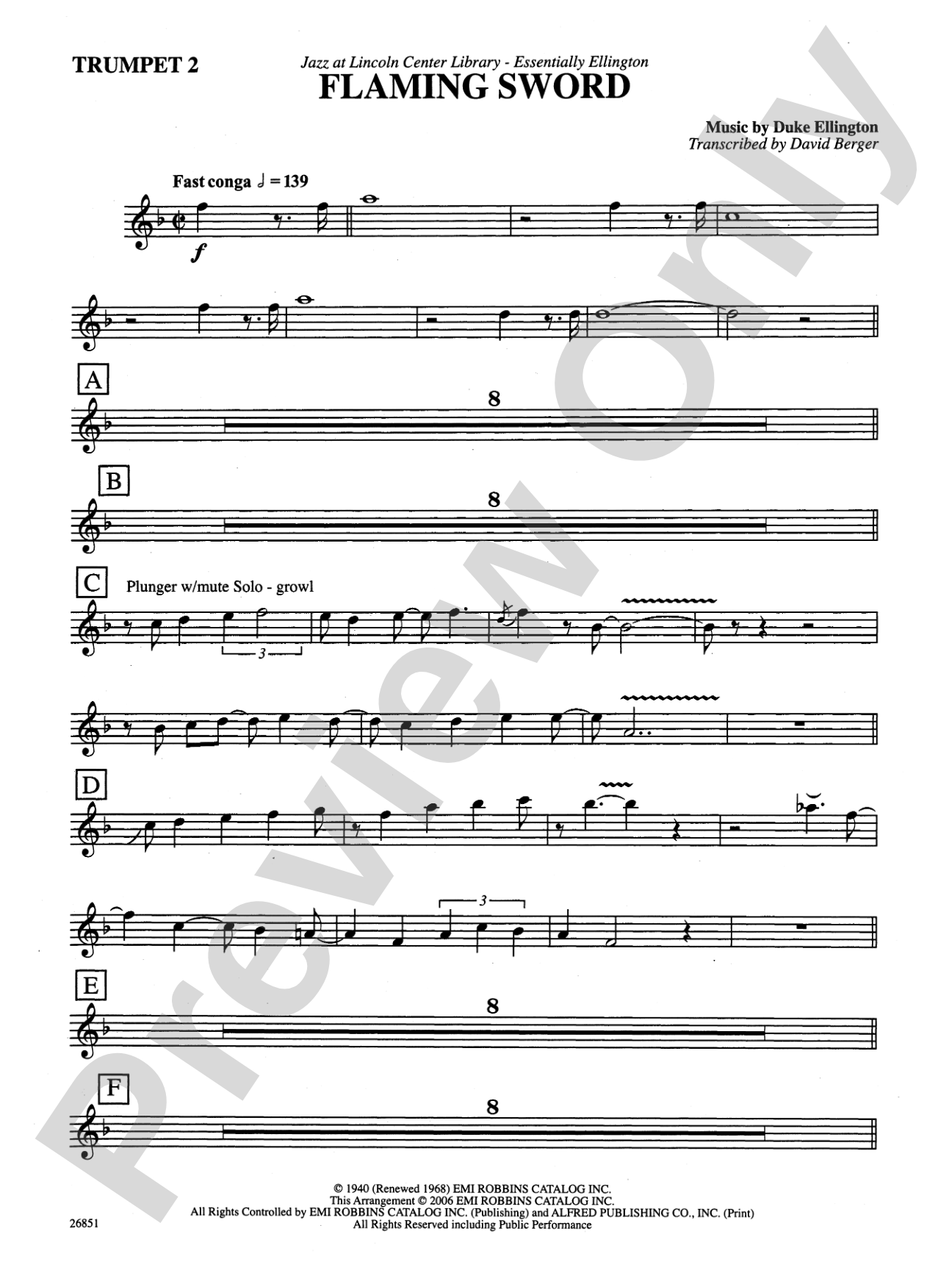 Flaming Sword: 2nd B-flat Trumpet