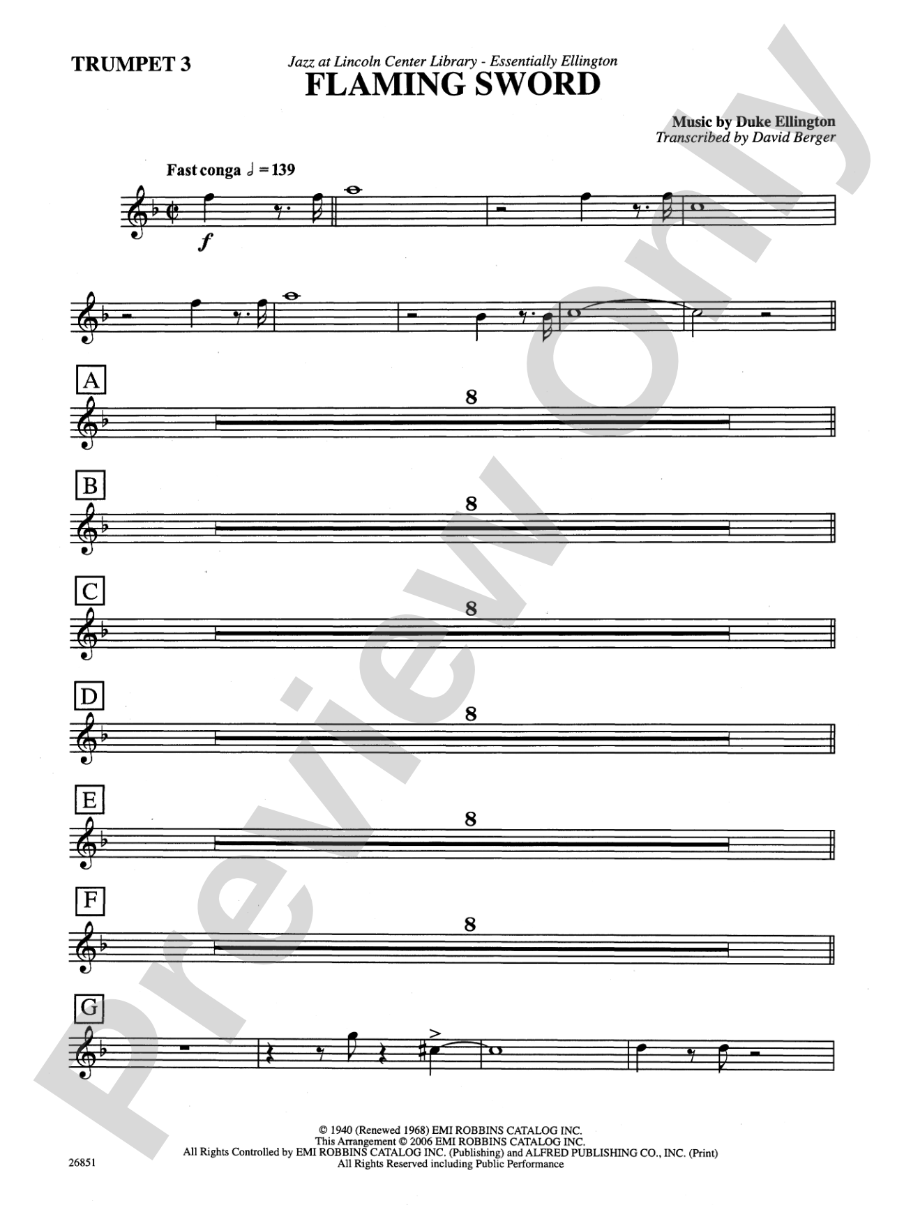 Flaming Sword: 3rd B-flat Trumpet