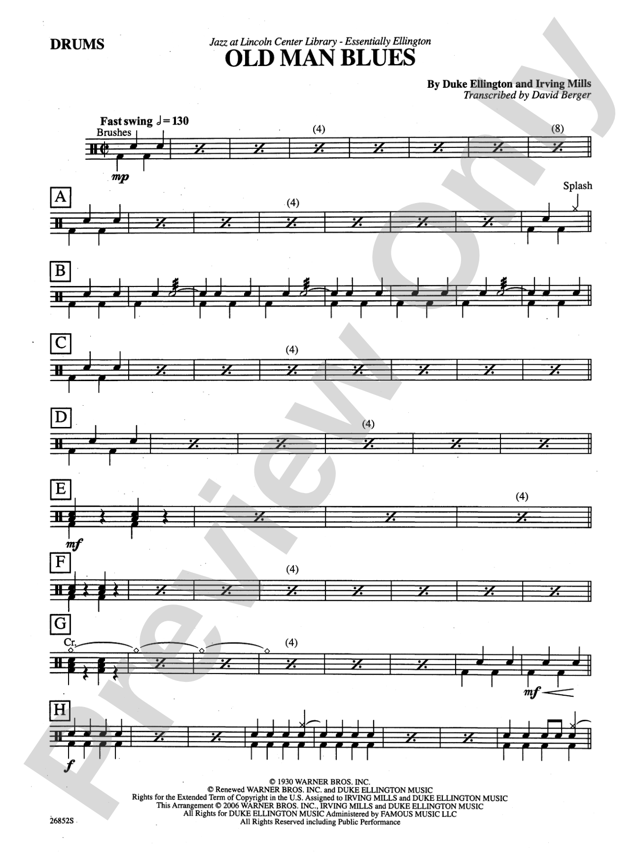 Old Man Blues: Drums