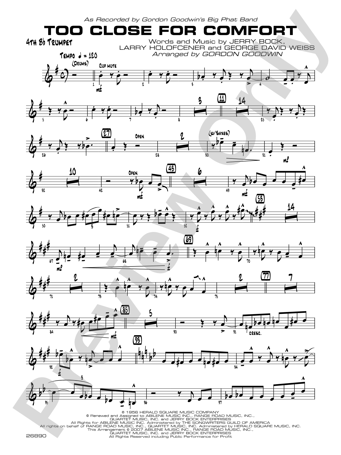 Too Close for Comfort: 4th B-flat Trumpet