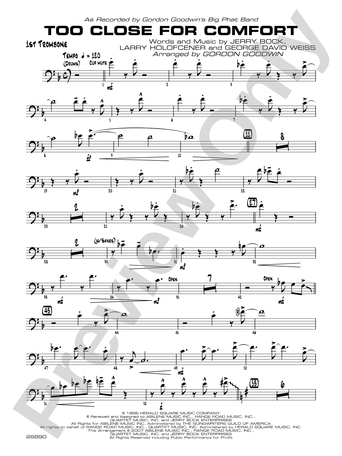 Too Close for Comfort: 1st Trombone