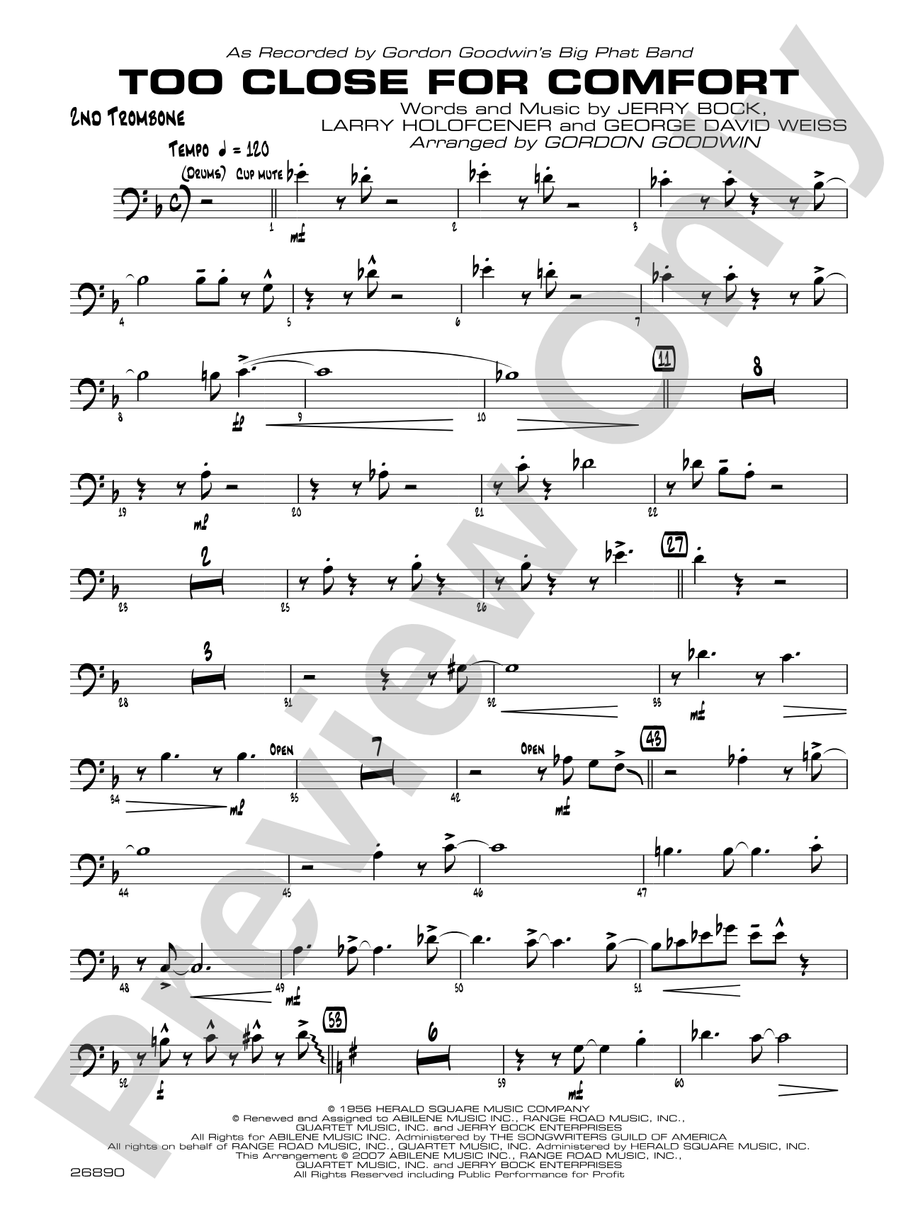 Too Close for Comfort: 2nd Trombone