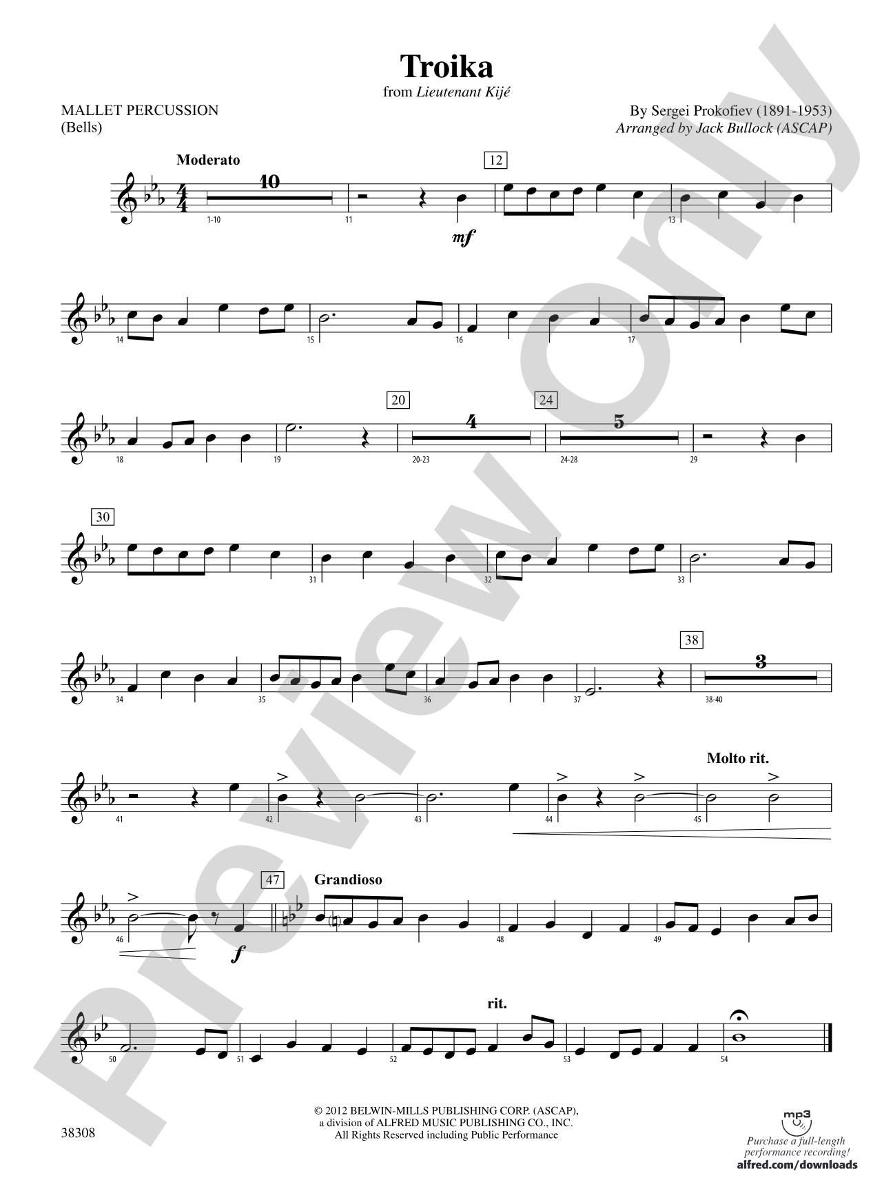 Troika (from Lieutenant Kijé Suite): Mallets