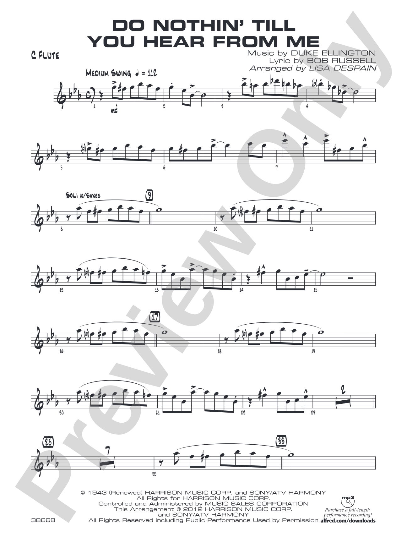 Do Nothin' Till You Hear from Me: Flute