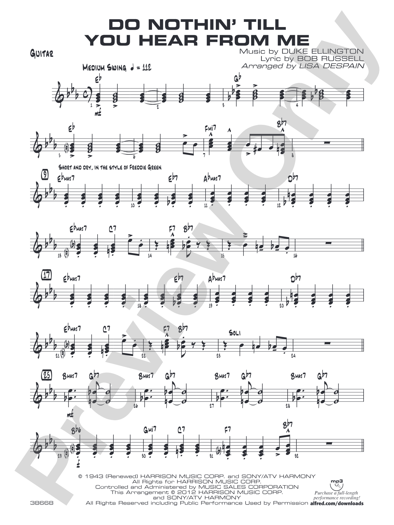Do Nothin' Till You Hear from Me: Guitar