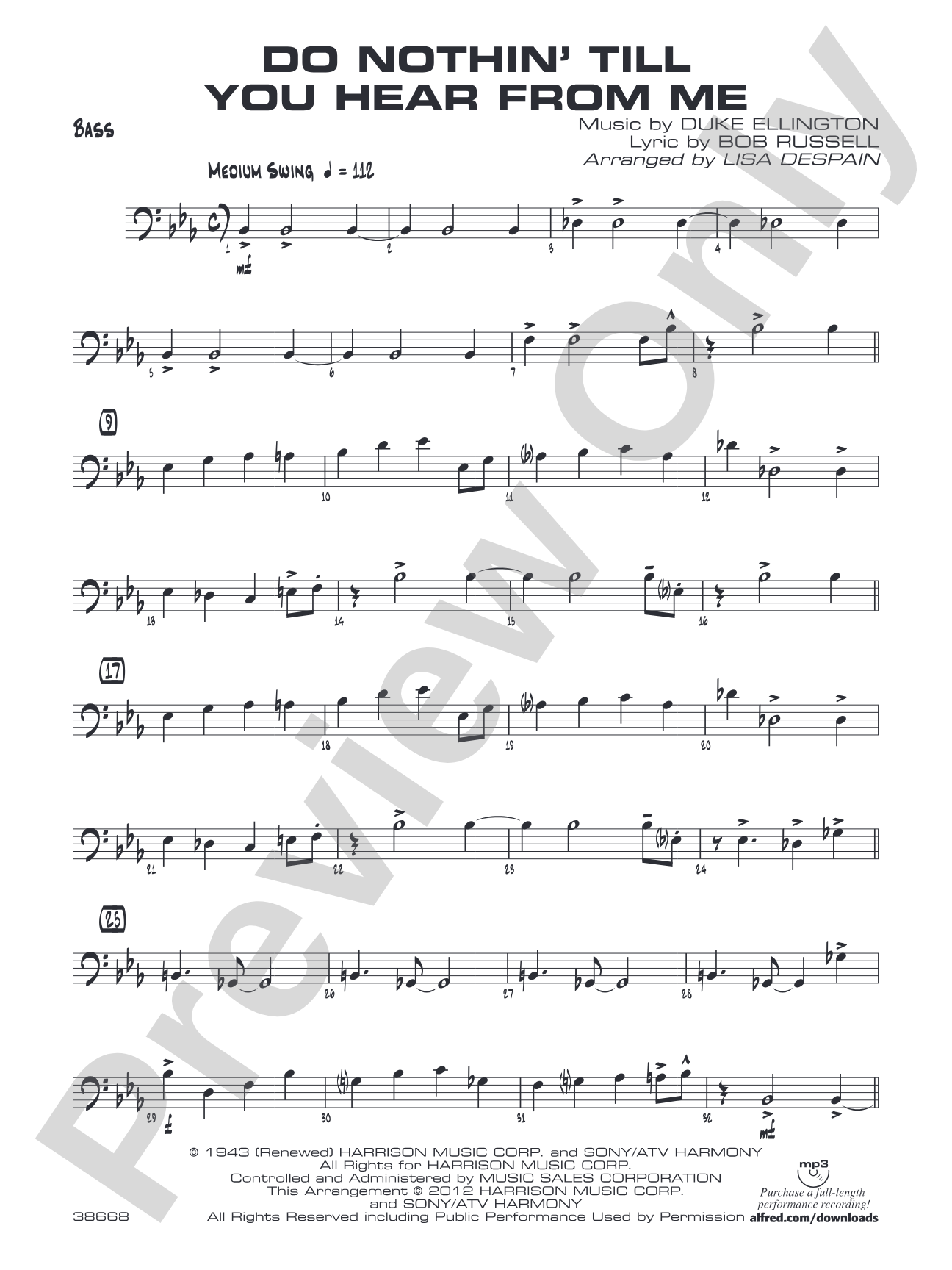 Do Nothin' Till You Hear from Me: String Bass