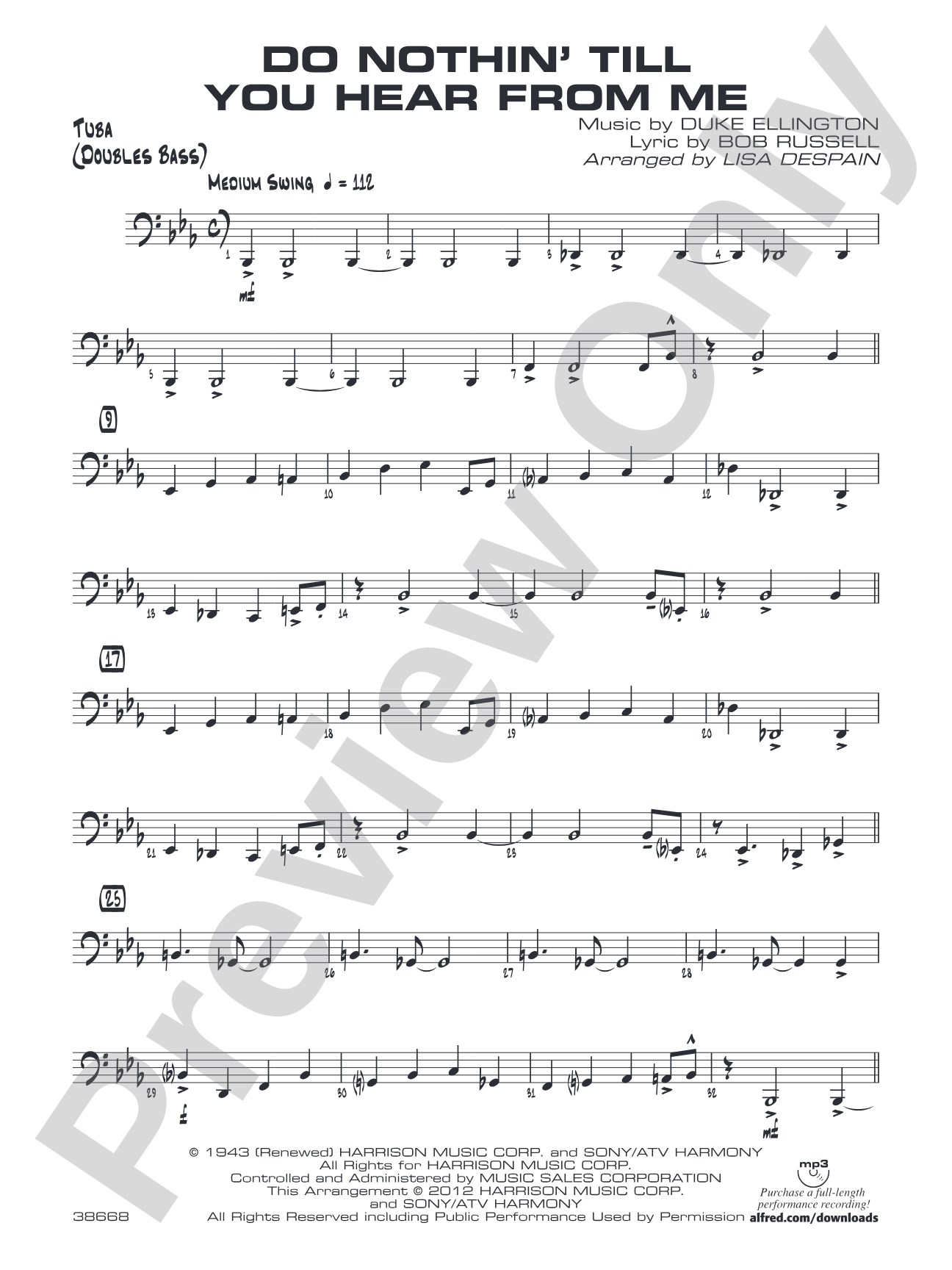 Do Nothin' Till You Hear from Me: Tuba