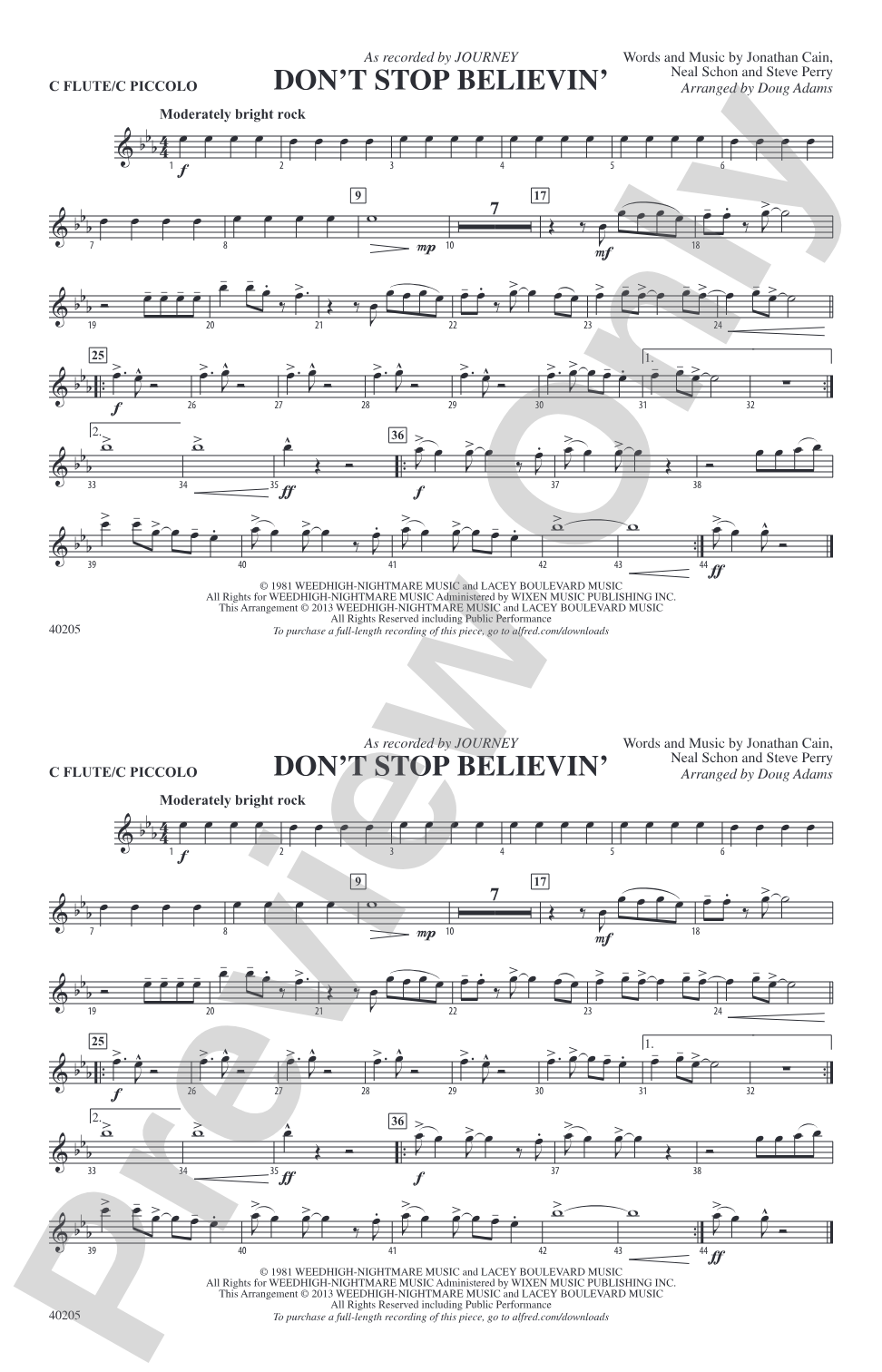 Don't Stop Believin': Flute
