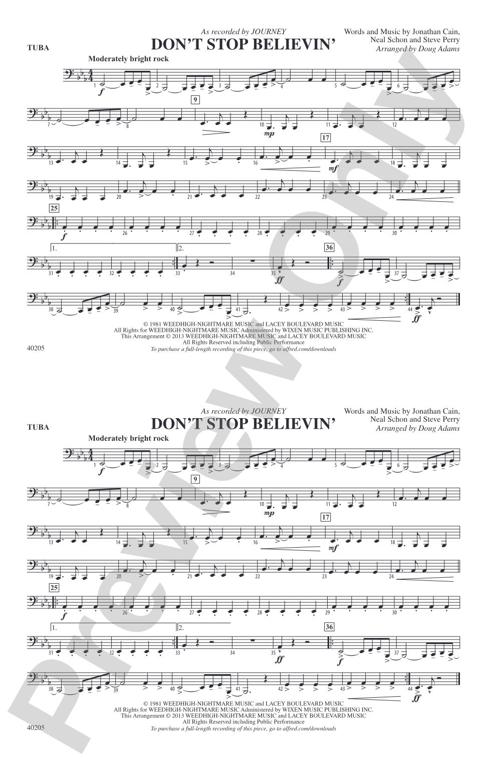 Don't Stop Believin': Tuba