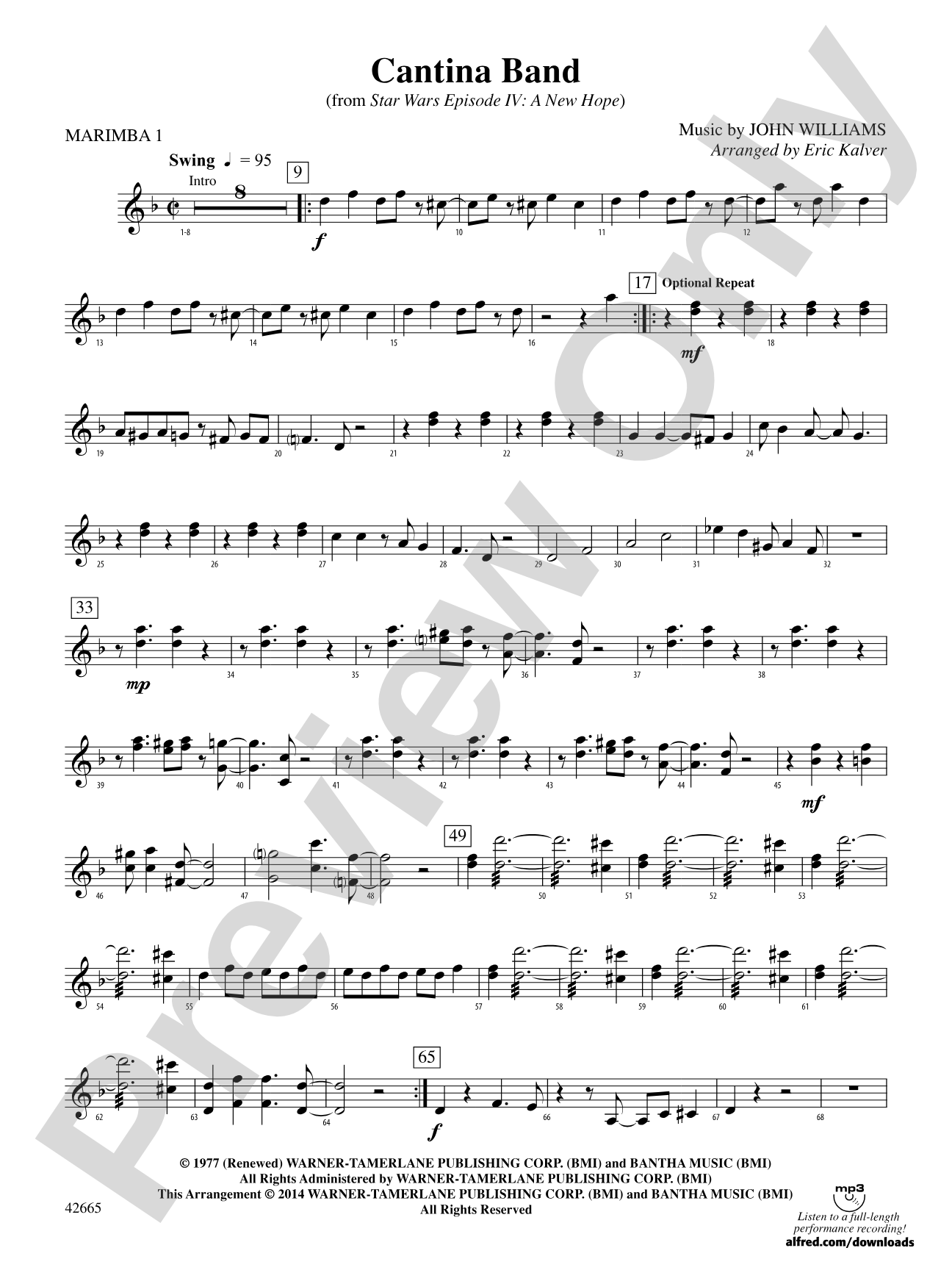 Cantina Band (from Star Wars Episode IV: A New Hope): Mallets
