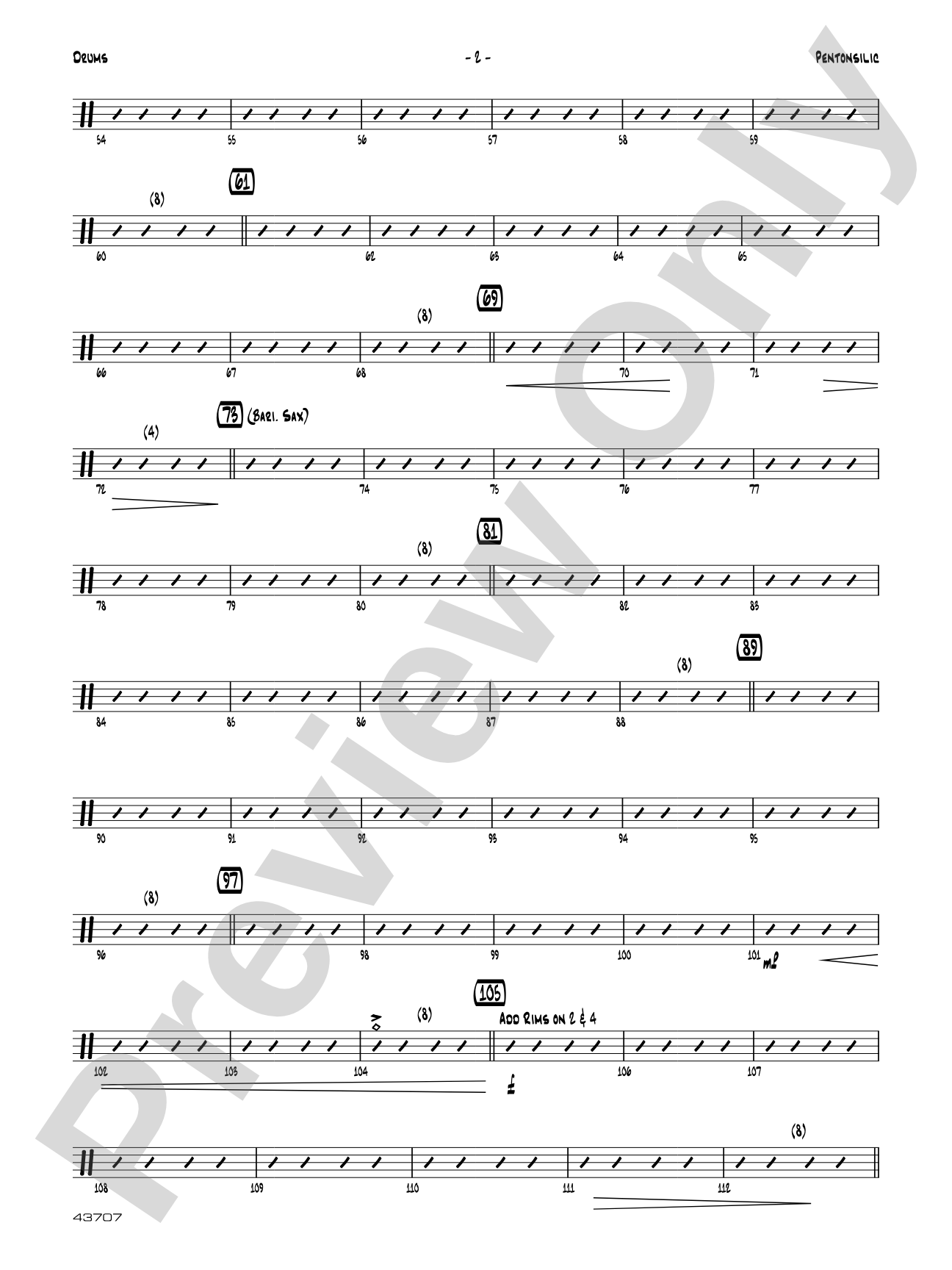 Pentonsilic: Drums