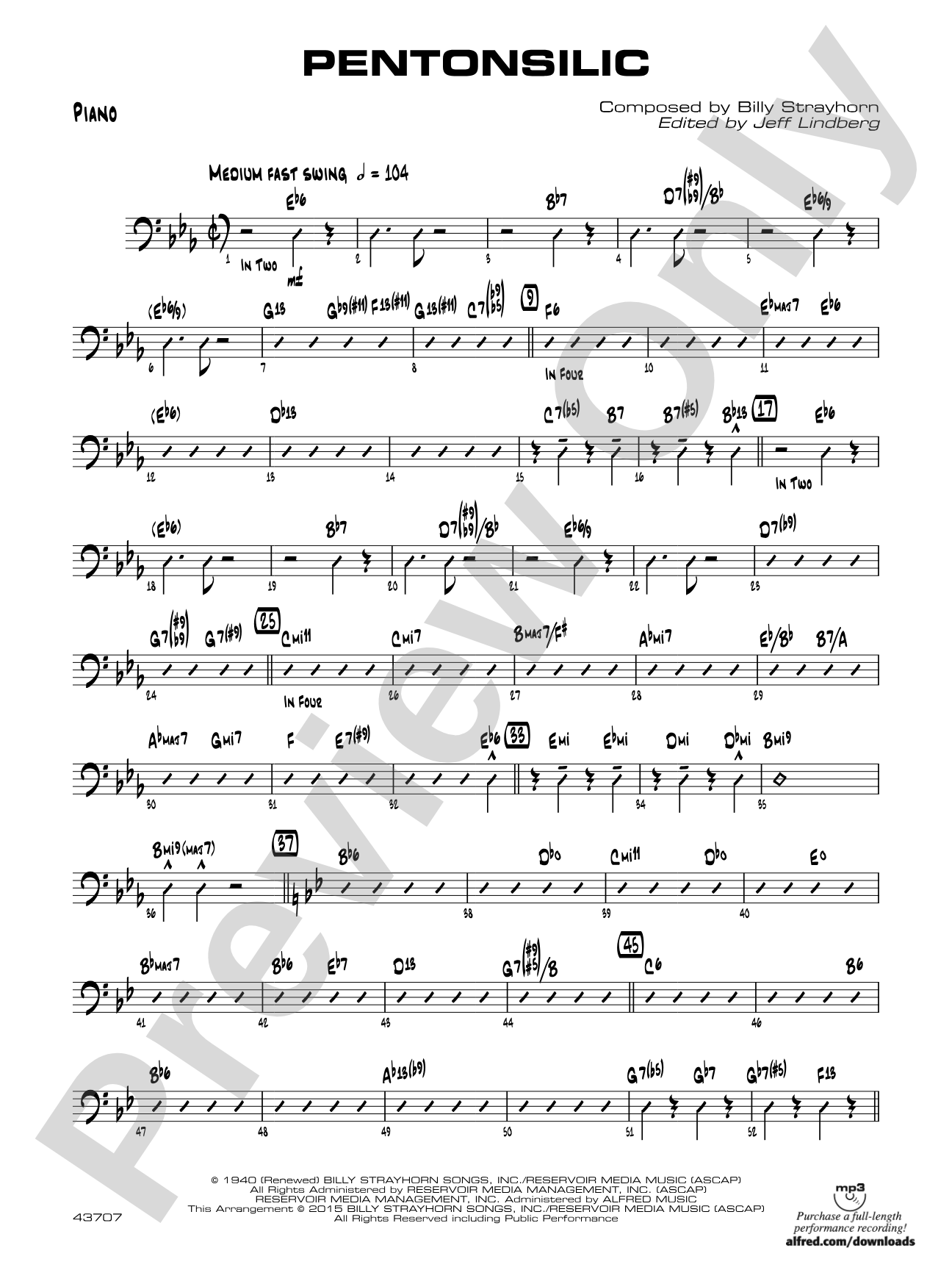Pentonsilic: Piano Accompaniment
