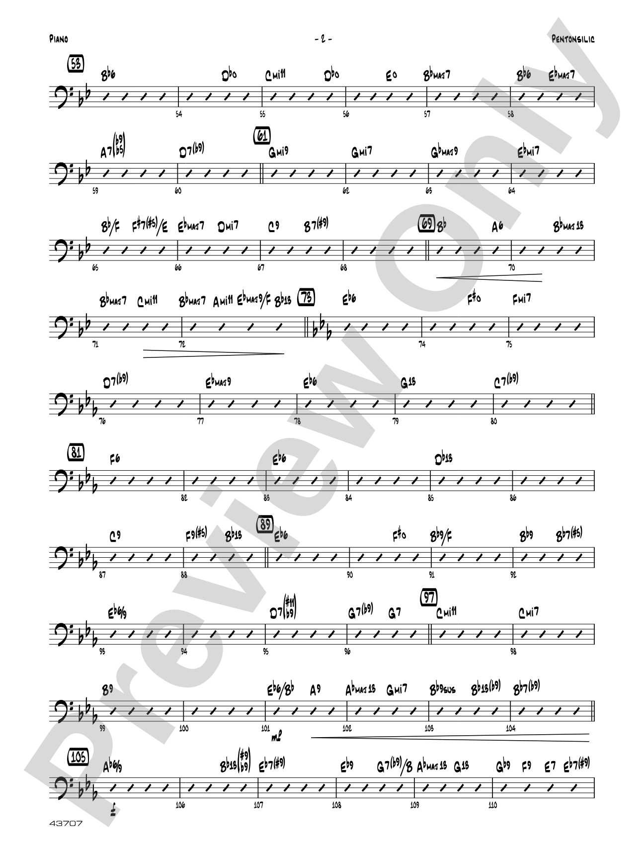Pentonsilic: Piano Accompaniment