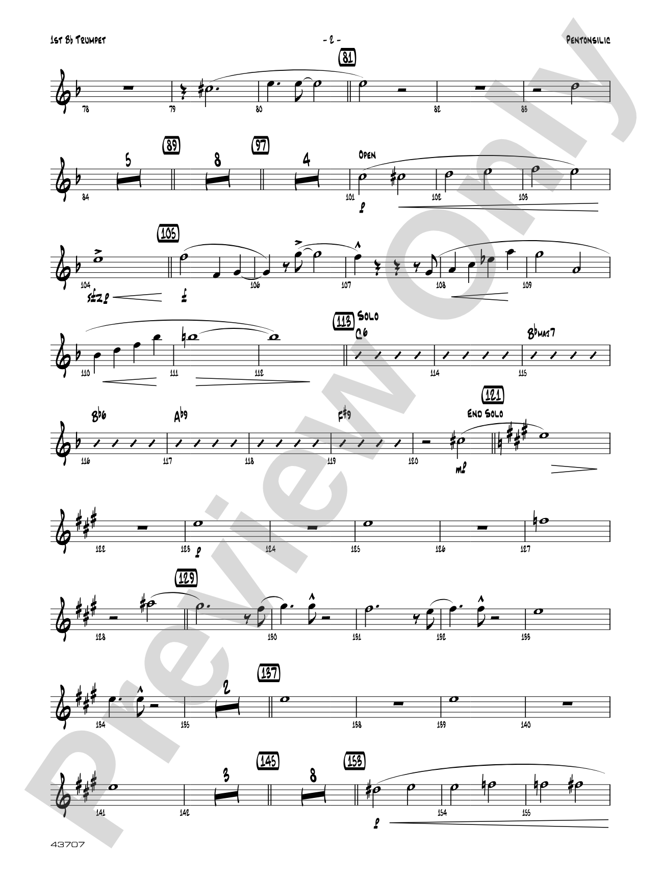 Pentonsilic: 1st B-flat Trumpet