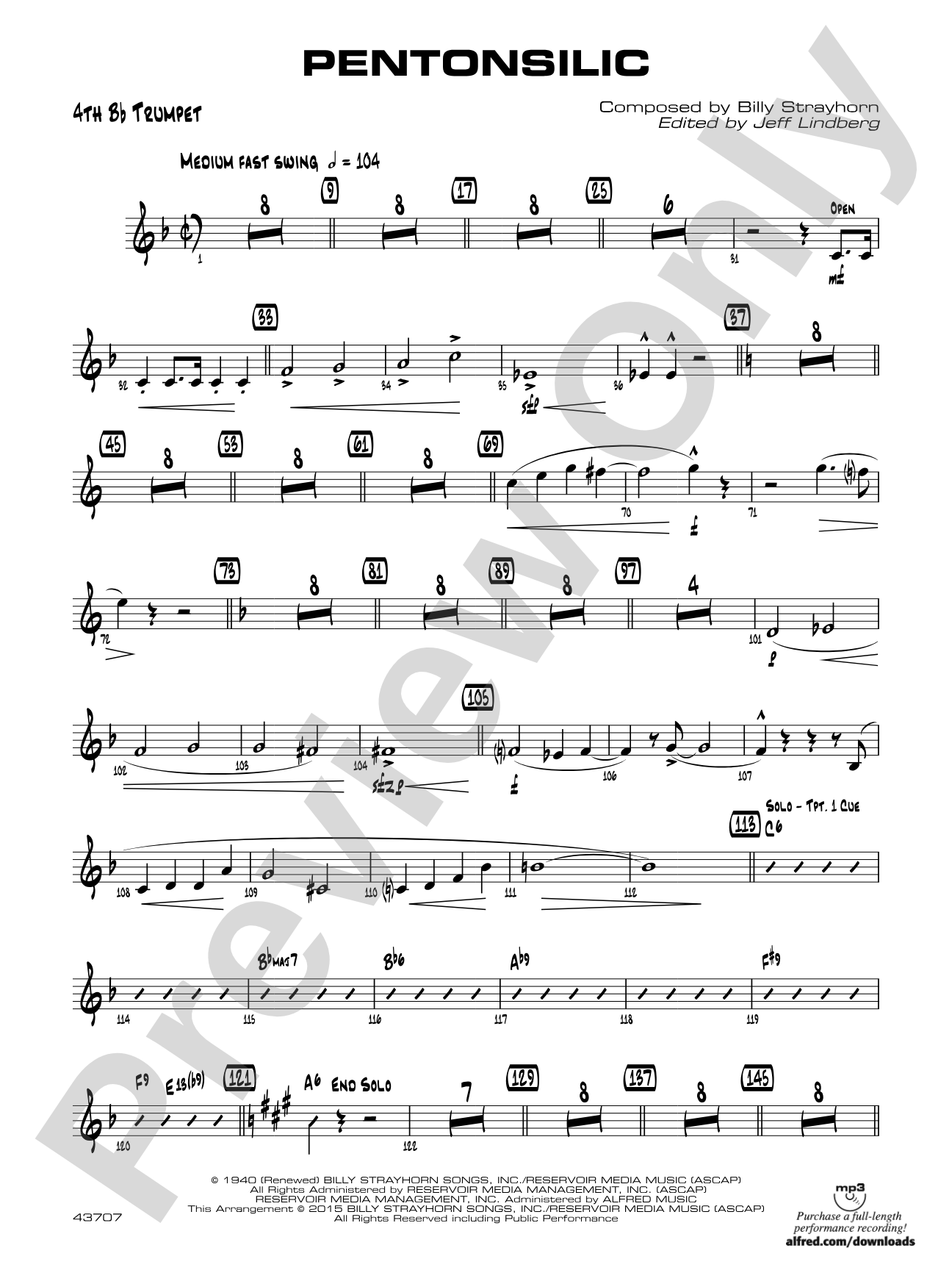Pentonsilic: 4th B-flat Trumpet