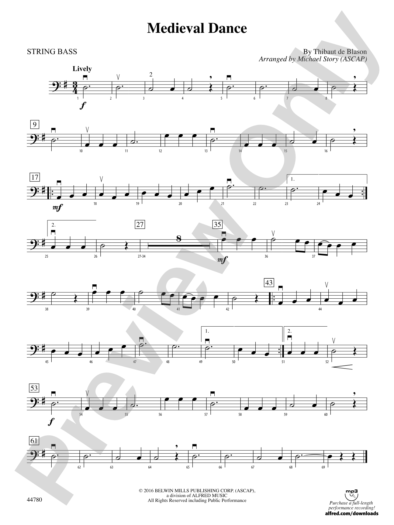 Medieval Dance: String Bass