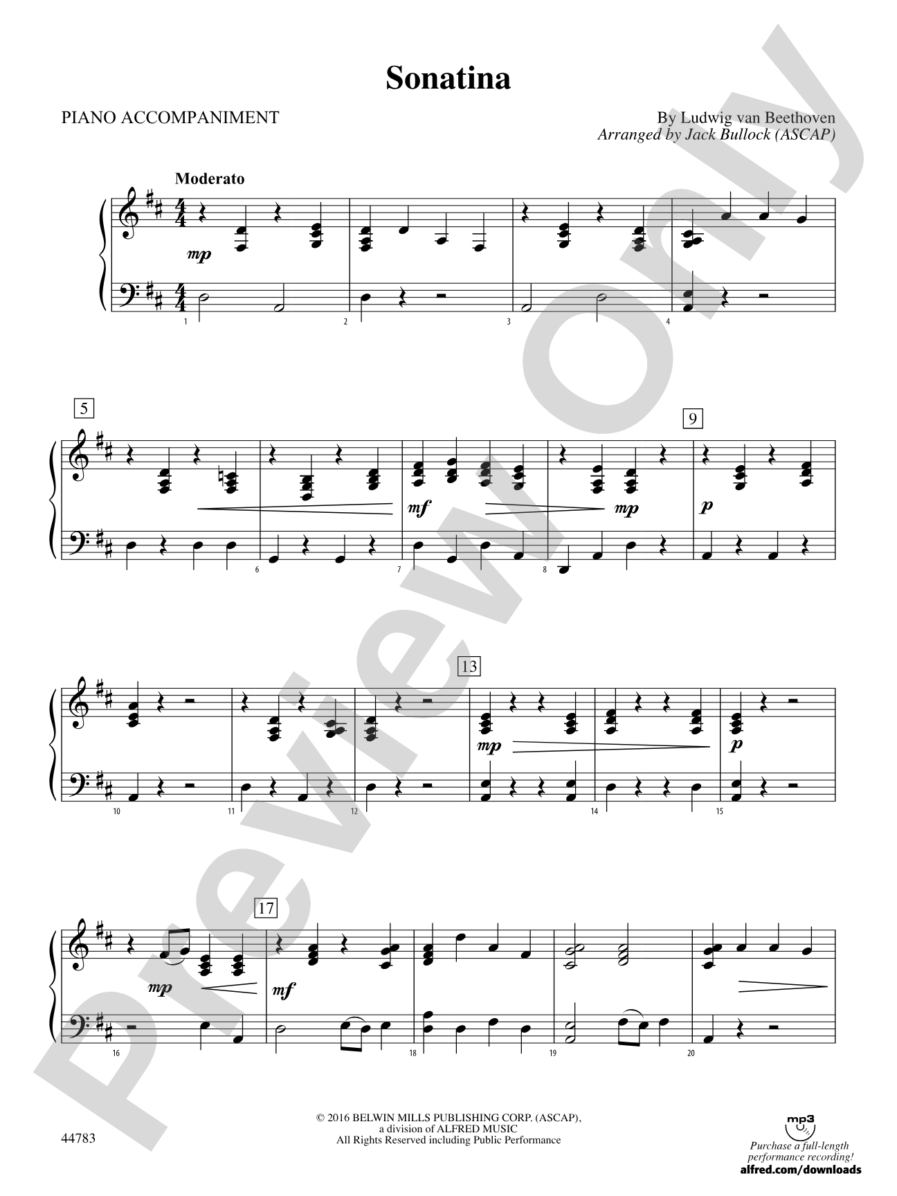 Sonatina: Piano Accompaniment