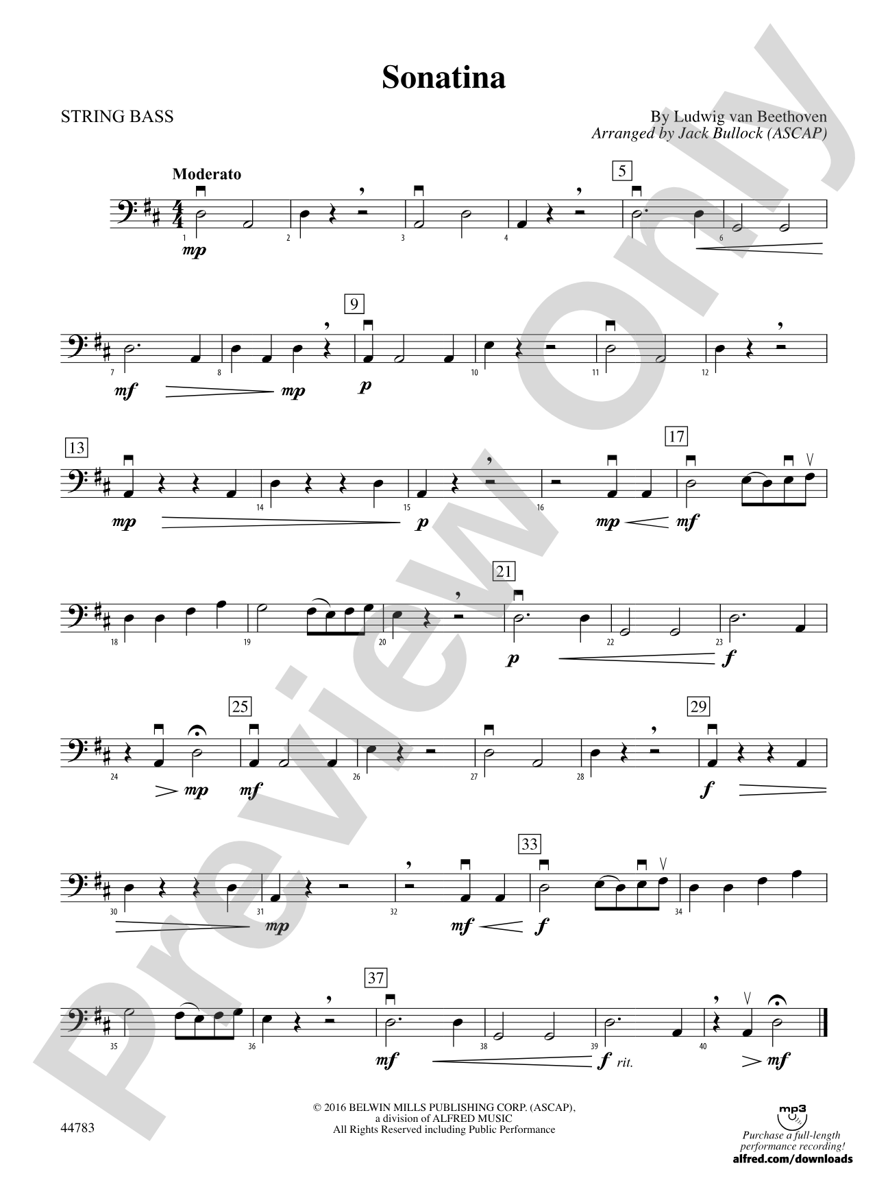 Sonatina: String Bass
