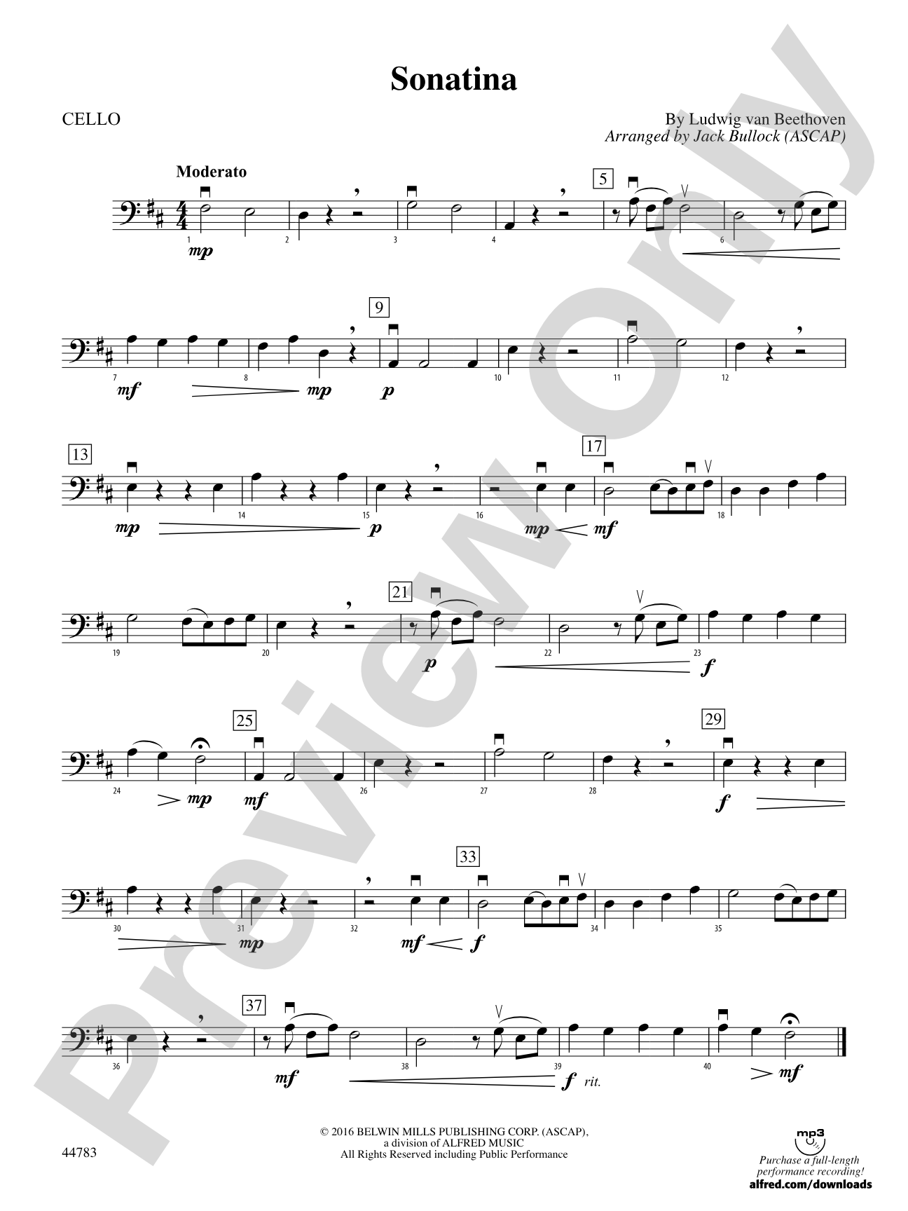 Sonatina: Cello