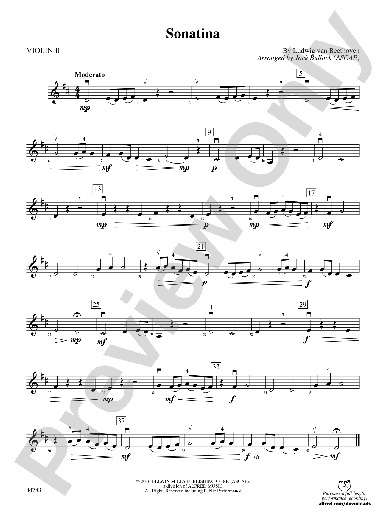 Sonatina: 2nd Violin
