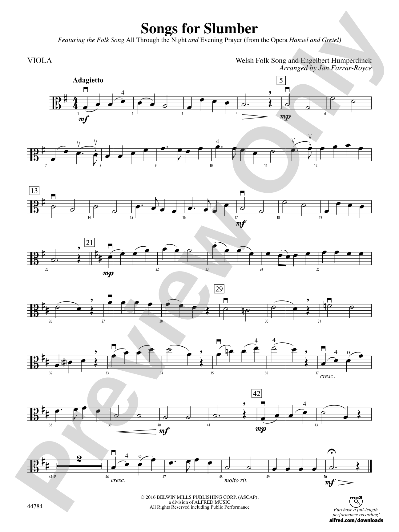 Songs for Slumber: Viola