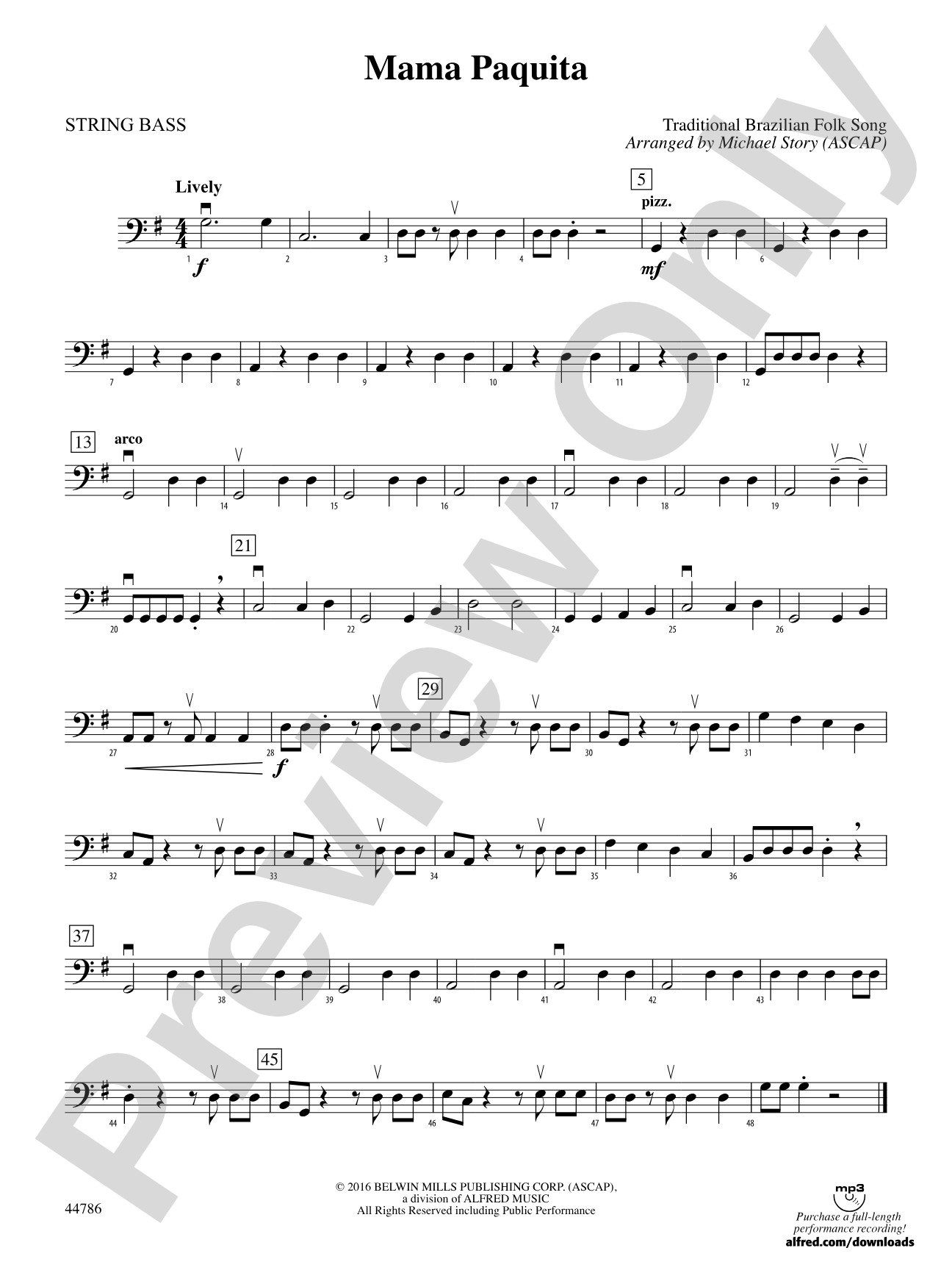 Mama Paquita: String Bass