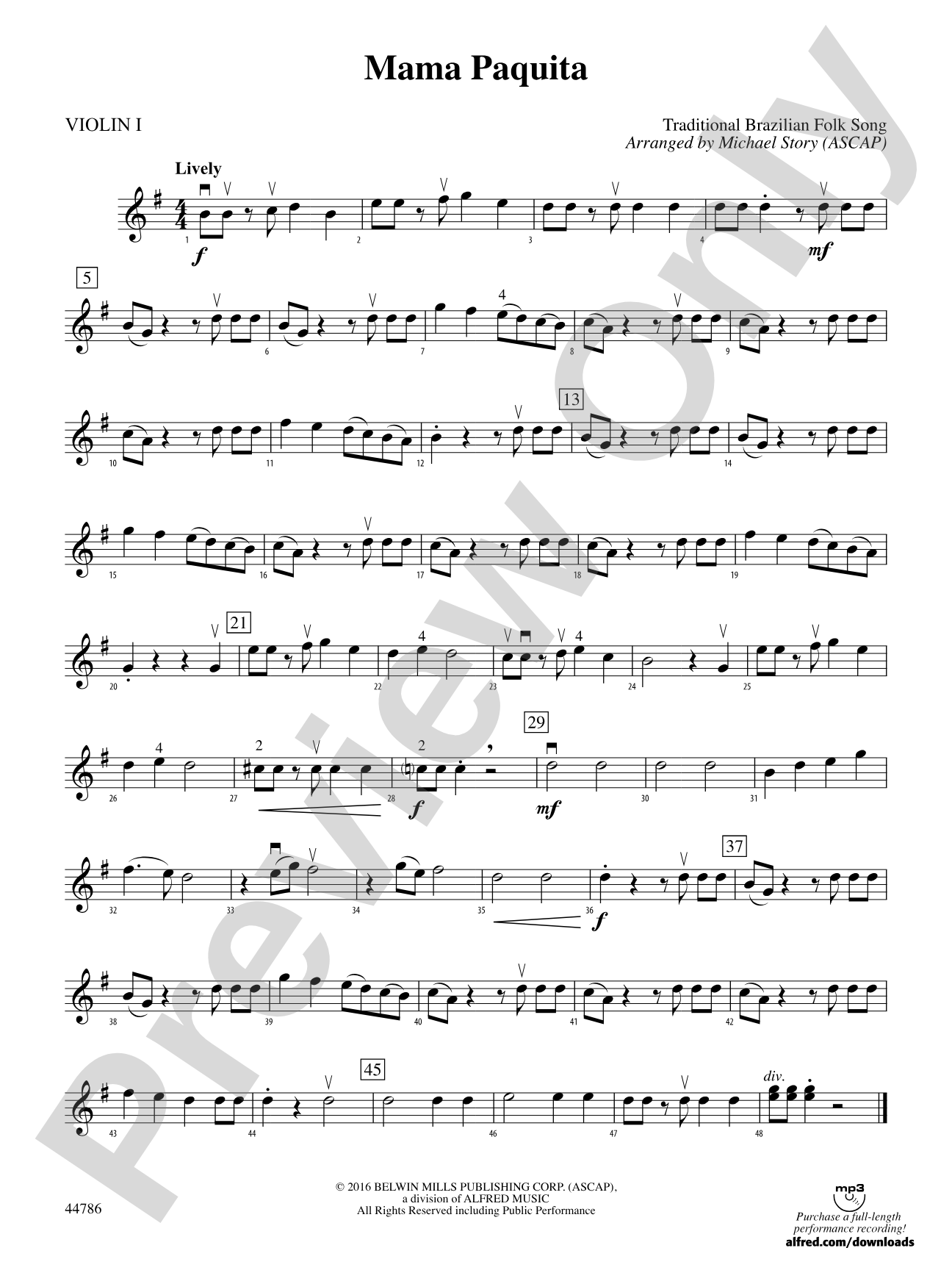 Mama Paquita: 1st Violin