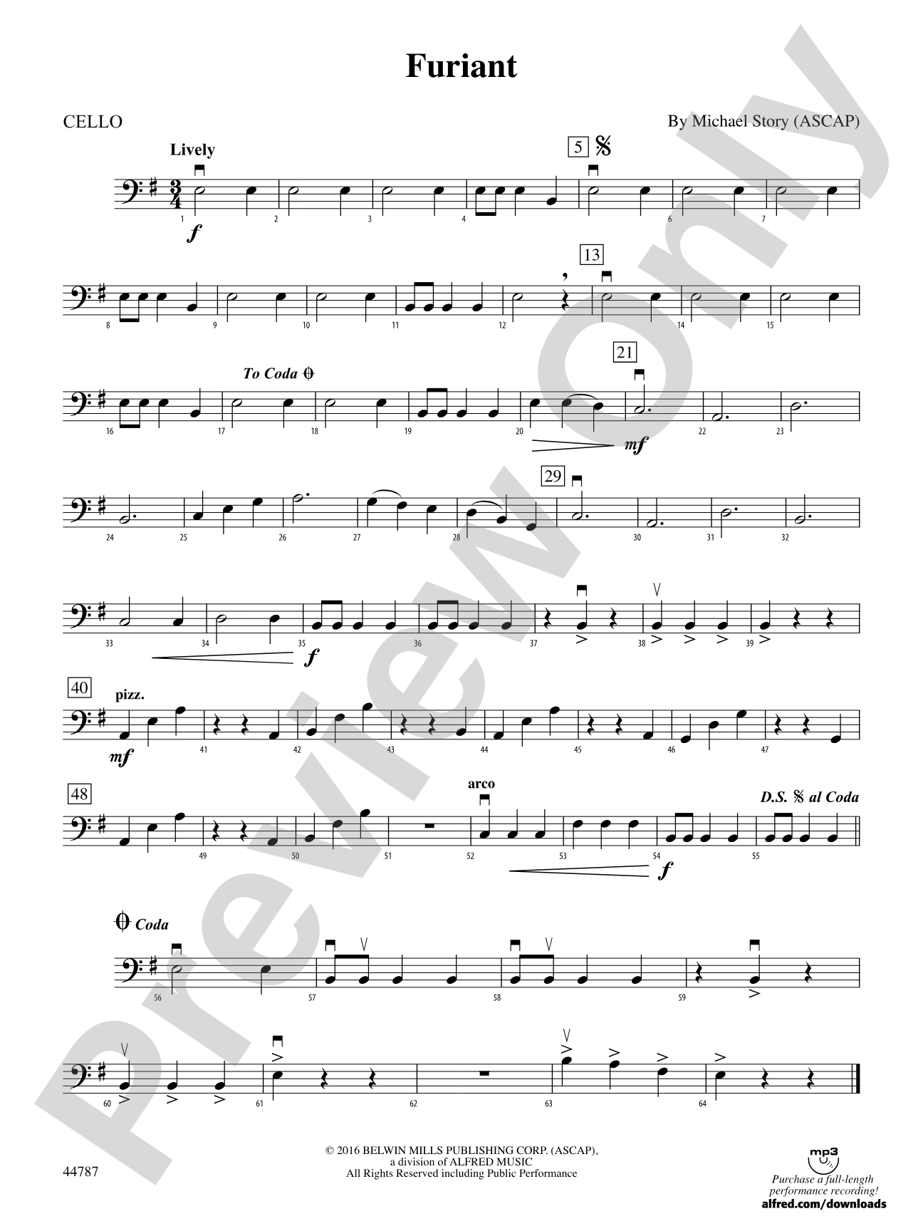 Furiant: Cello