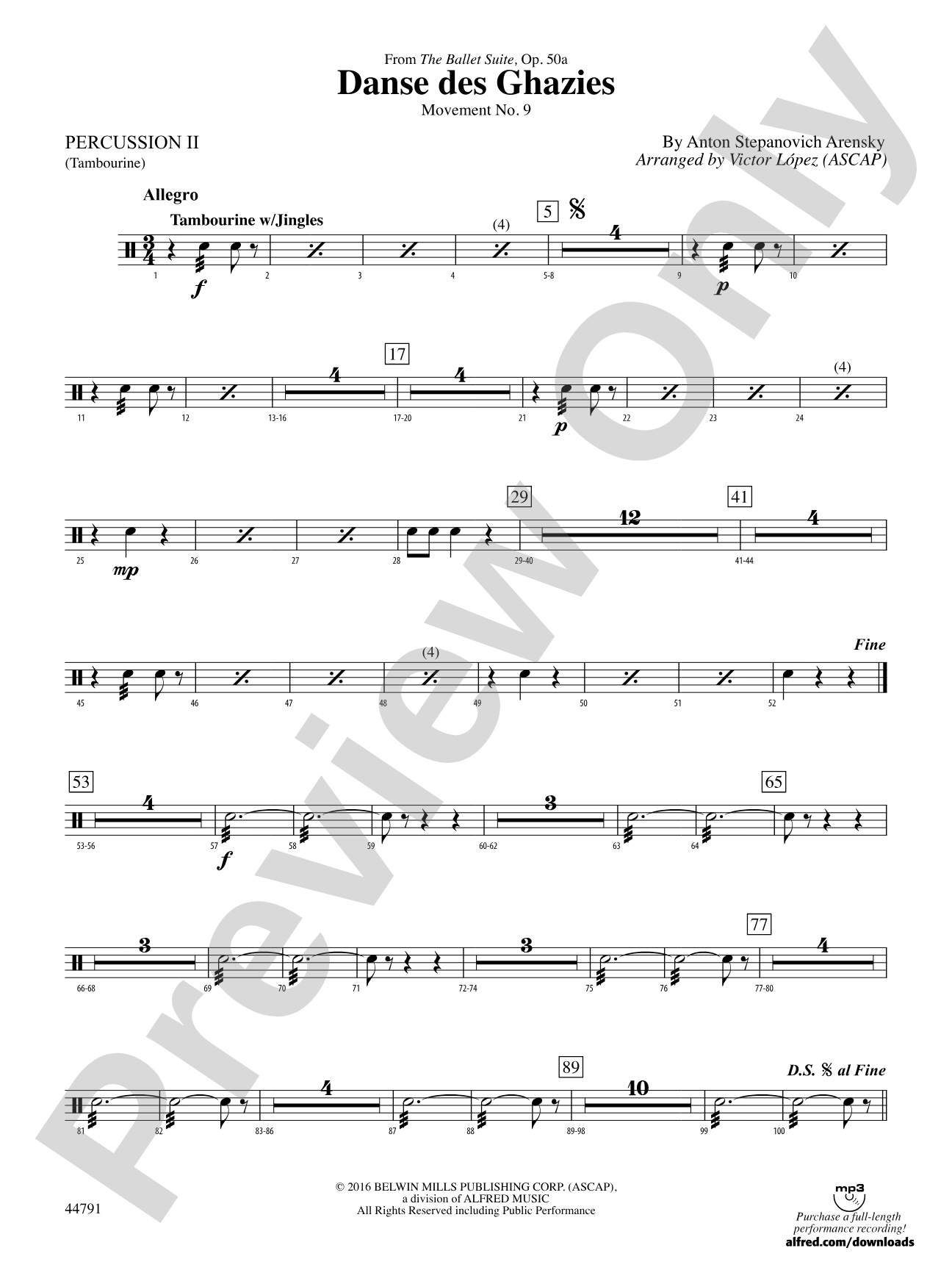 Danse des Ghazies: 2nd Percussion