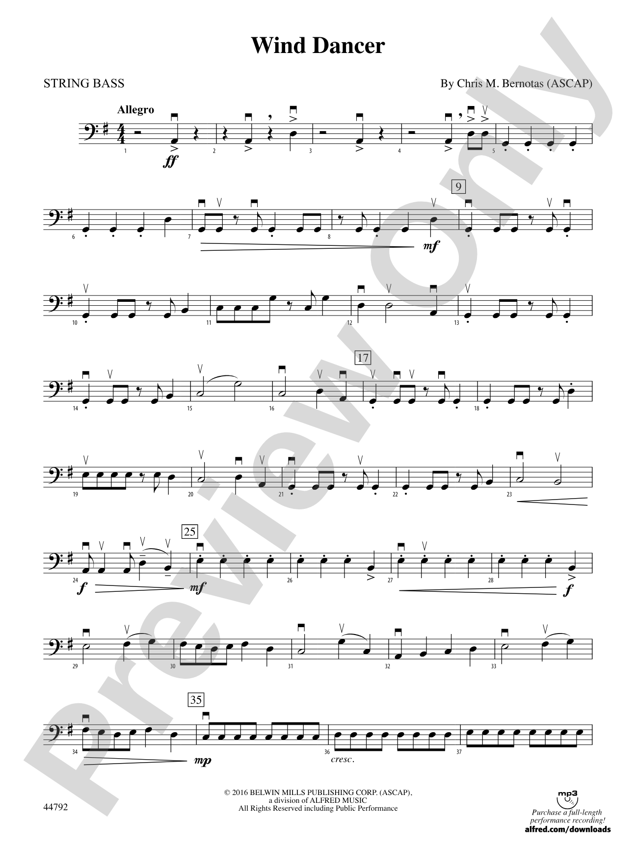 Wind Dancer: String Bass