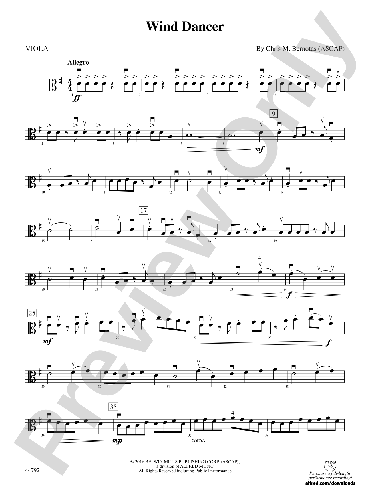 Wind Dancer: Viola