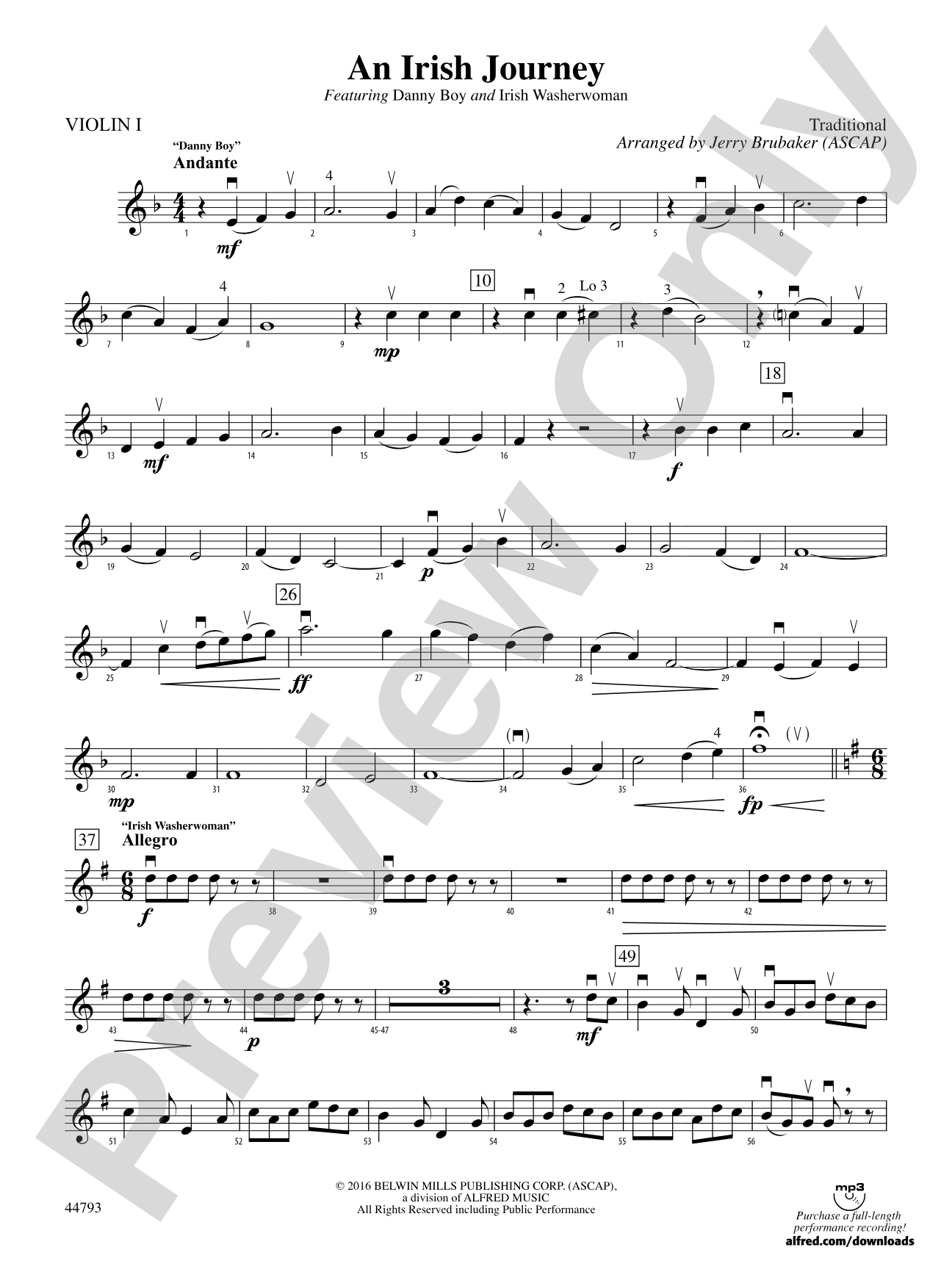 An Irish Journey: 1st Violin